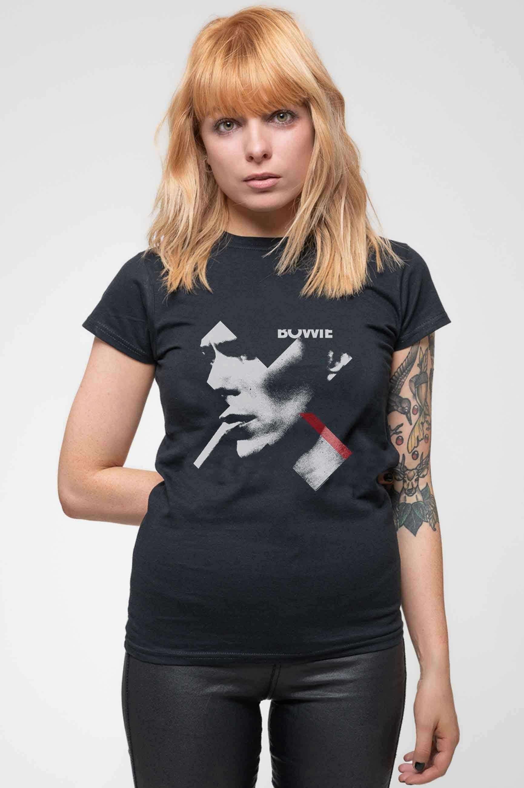Paradiso Clothing Red/Black David Bowie X Smoke Skinny Fit T Shirt - Xxl