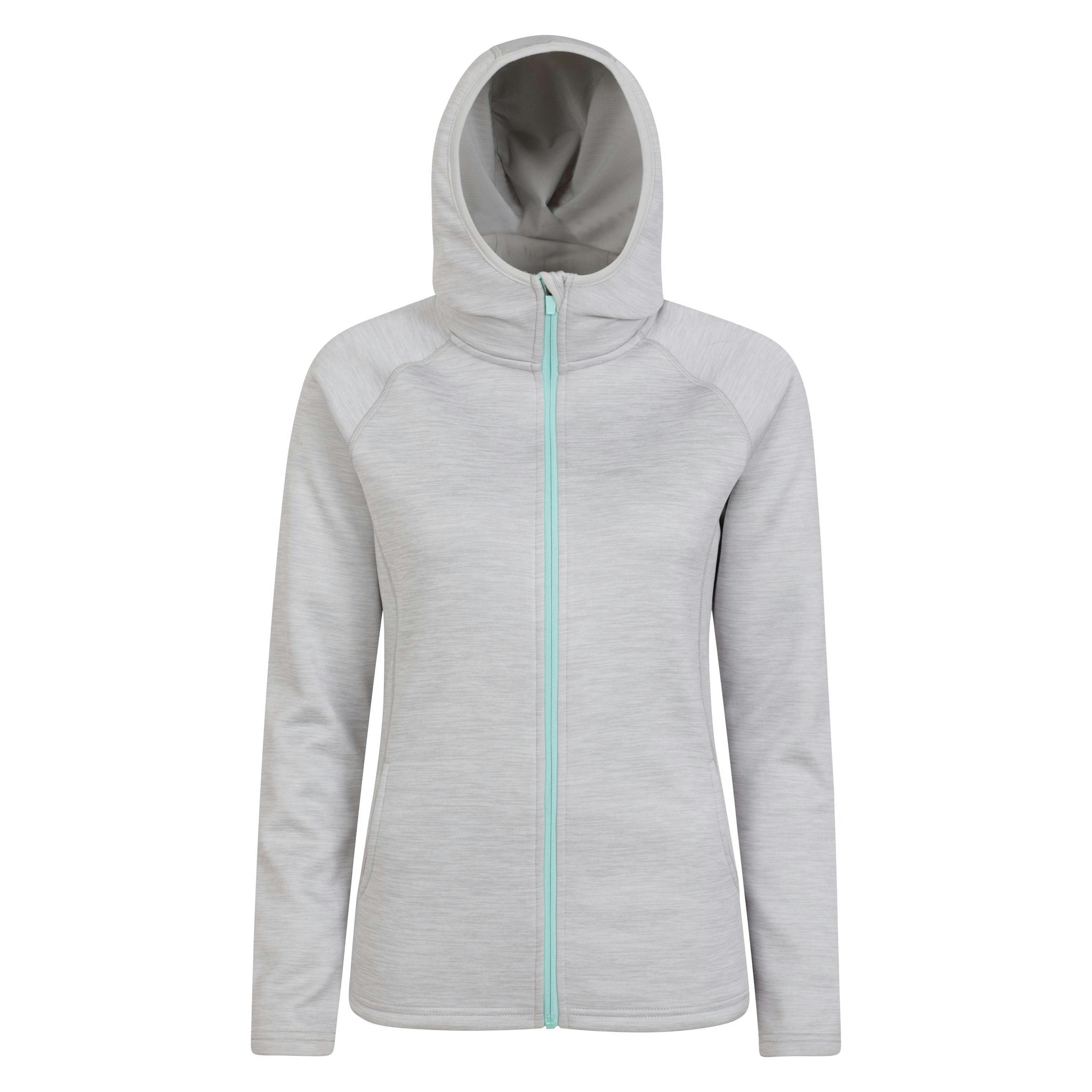 Mountain Warehouse Women's Grey Dynamic Chakra Isocool Hoodie - Medium - Medium - 22 Uk
