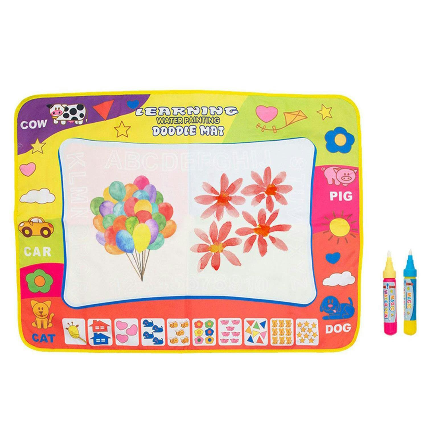 Aquarius Doodle Water Painting Mat 80X60cm, Kids Aqua Art Drawing Board, Mess Free Play