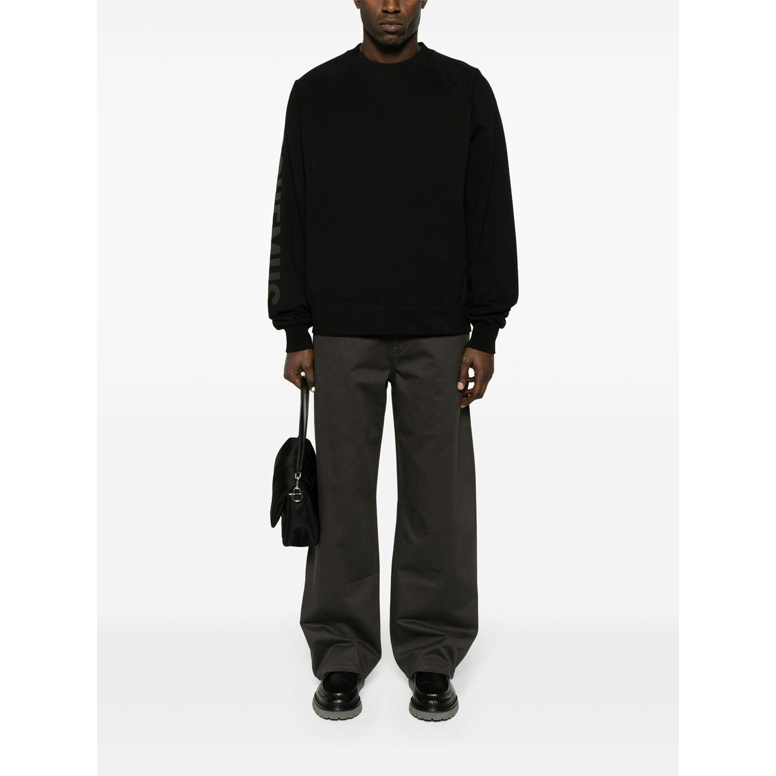 Jacquemus Black Le Typo Sweatshirt In - S
