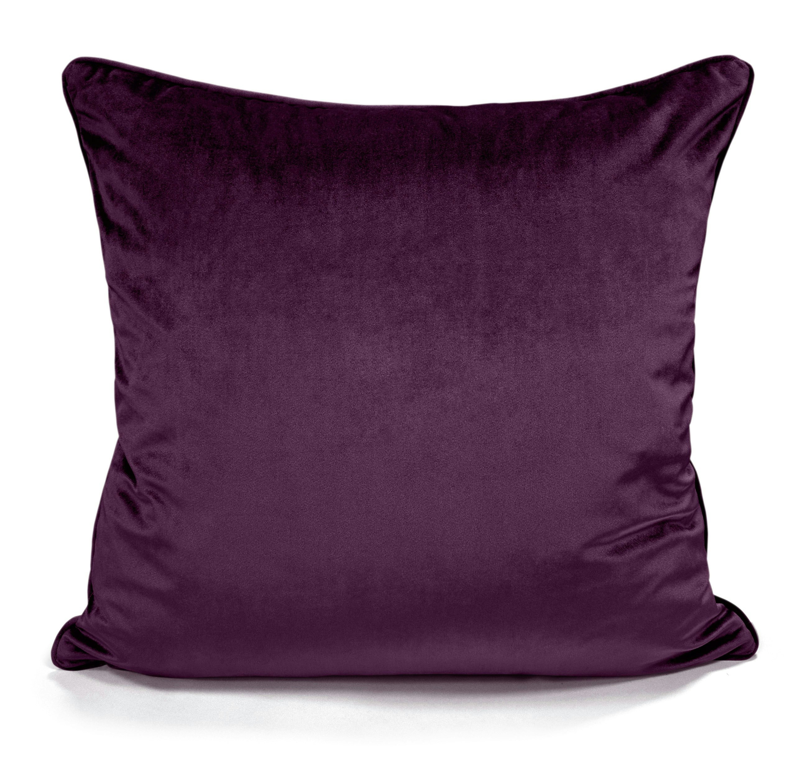 Rackhams Purple Luxury Plain Matte Velvet Cushion - 56Cm X 56Cm