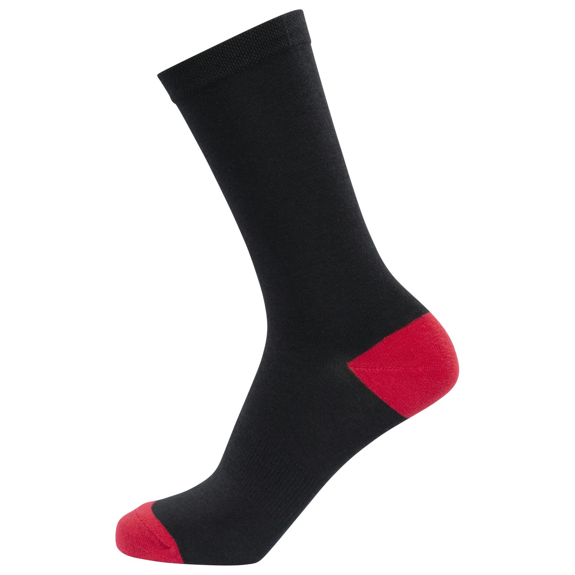 Trespass Men's Black Solace Socks (Pack Of 5) In | Size: 3-6 - Image 2