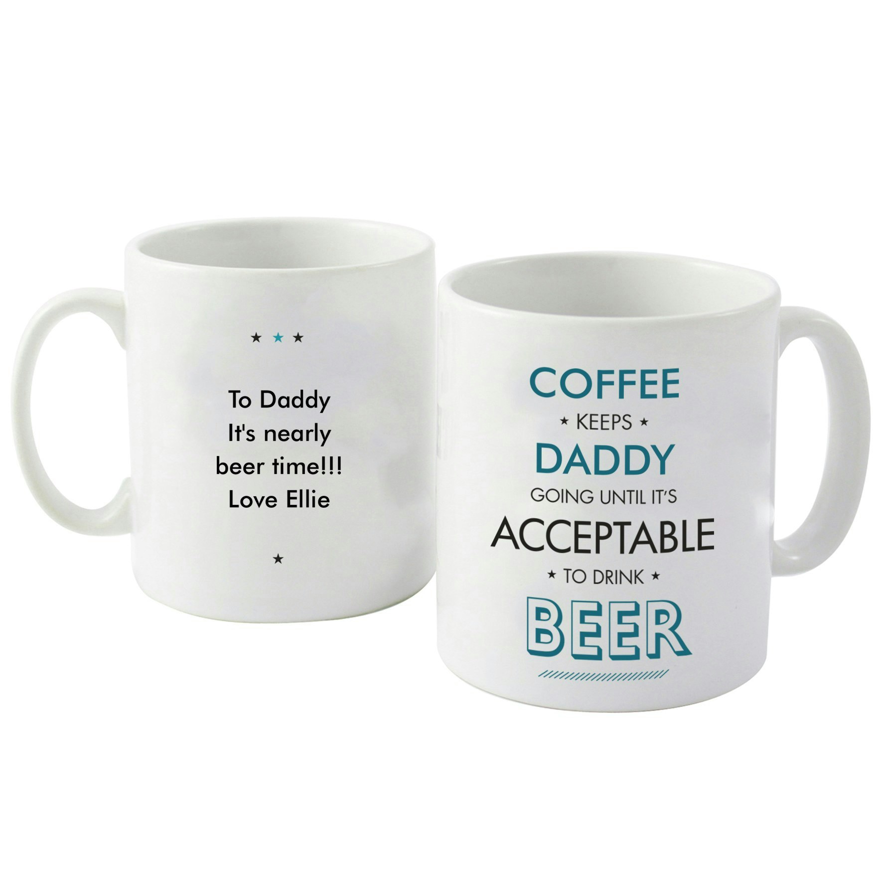 Personalised Memento Company Blue Personalised Acceptable To Drink Mug