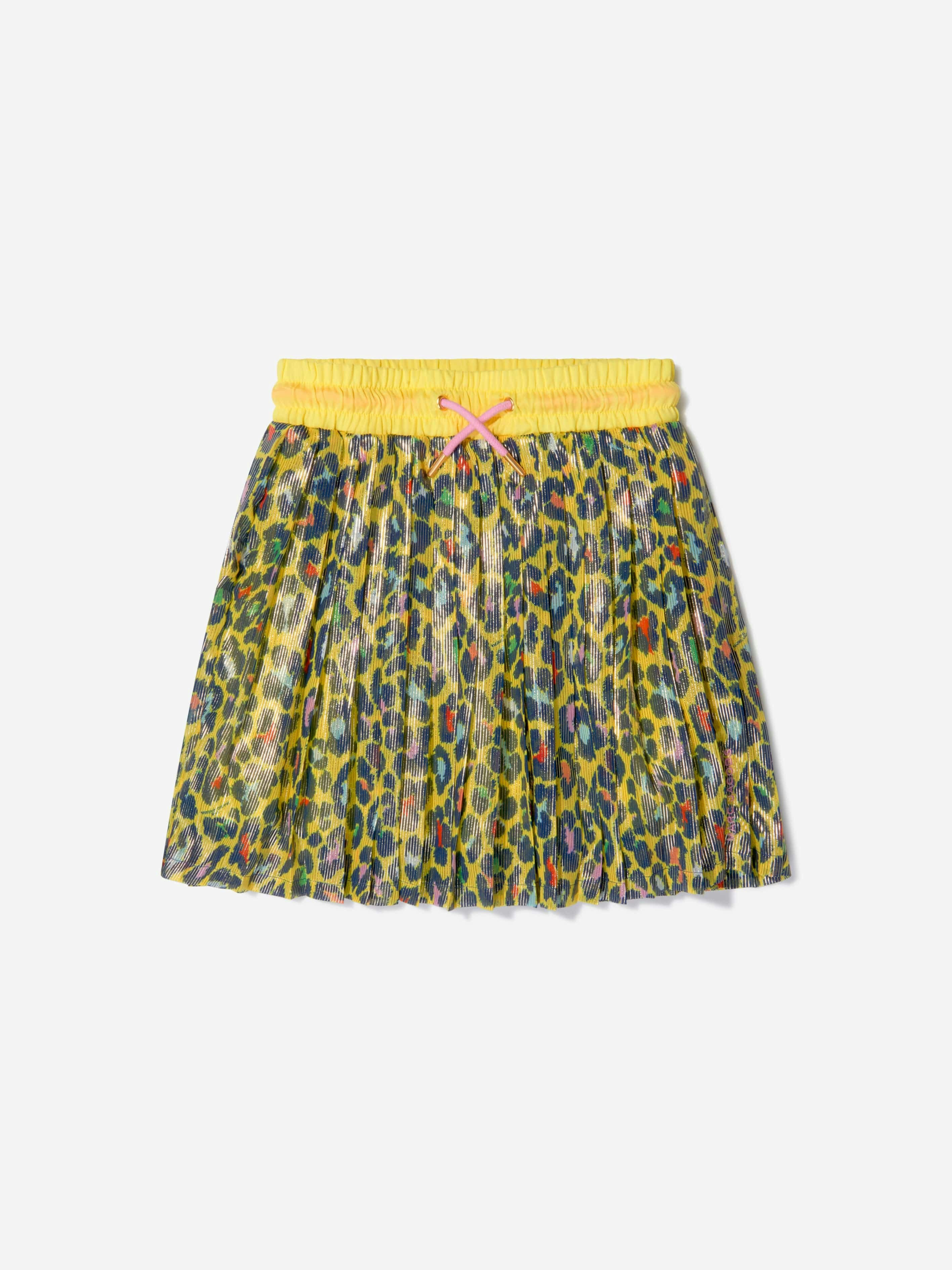 Marc Jacobs Girls Yellow Cheetah Print Pleated Skirt - 14 Yrs