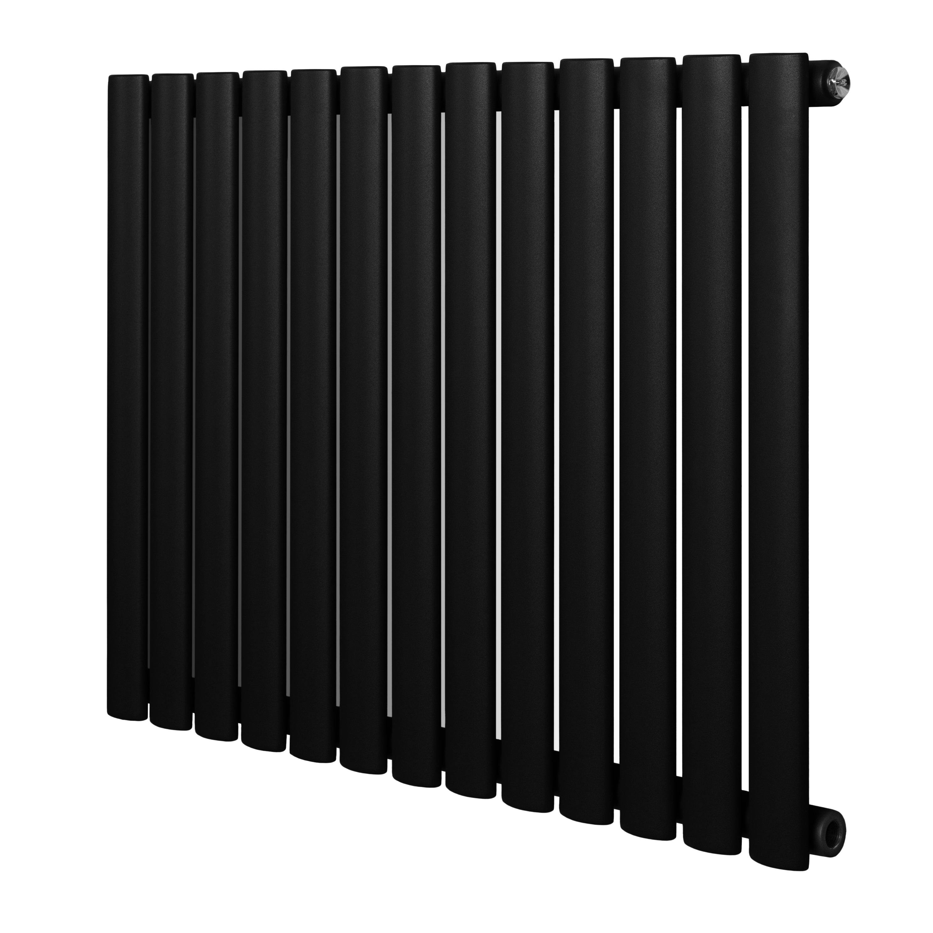 Monstershop Black Oval Single Column Radiator - 600 X 780Mm