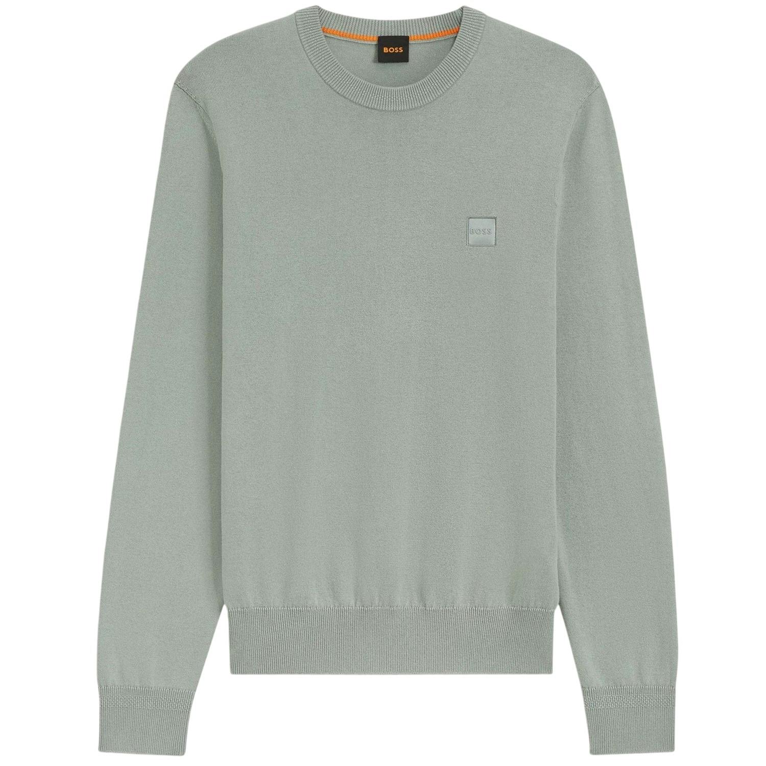 Boss Men's Green Kanovano Crew Neck Jumper - Xxl - 95% Cotton/5% Cashmere