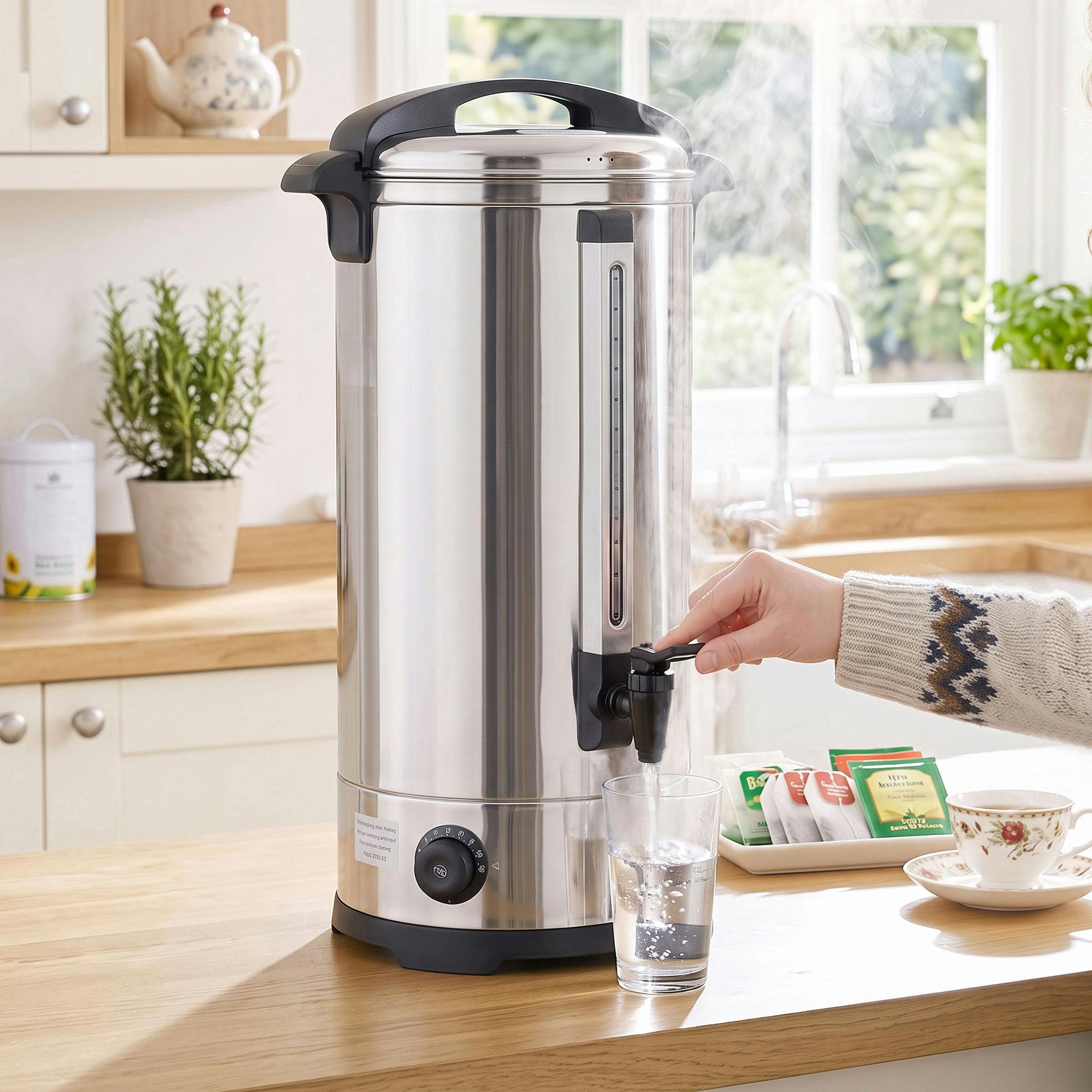 Homcom 24L Catering Urn, 2500W Stainless Steel Tea Urn With Keep Warm