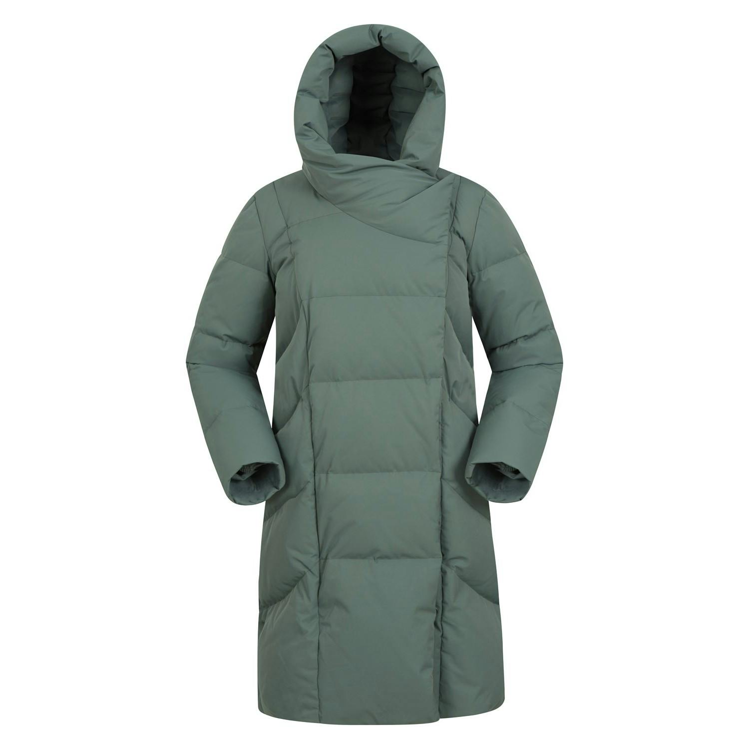 Mountain Warehouse Women's Green / Cosy Extreme Ii Wrap Down Jacket - Khaki - 8 Uk - Khaki - 100% Polyester