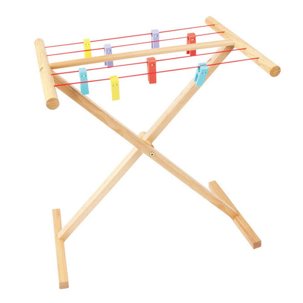 Bigjigs Toys Wooden Children's Pretend Play Clothes Airer