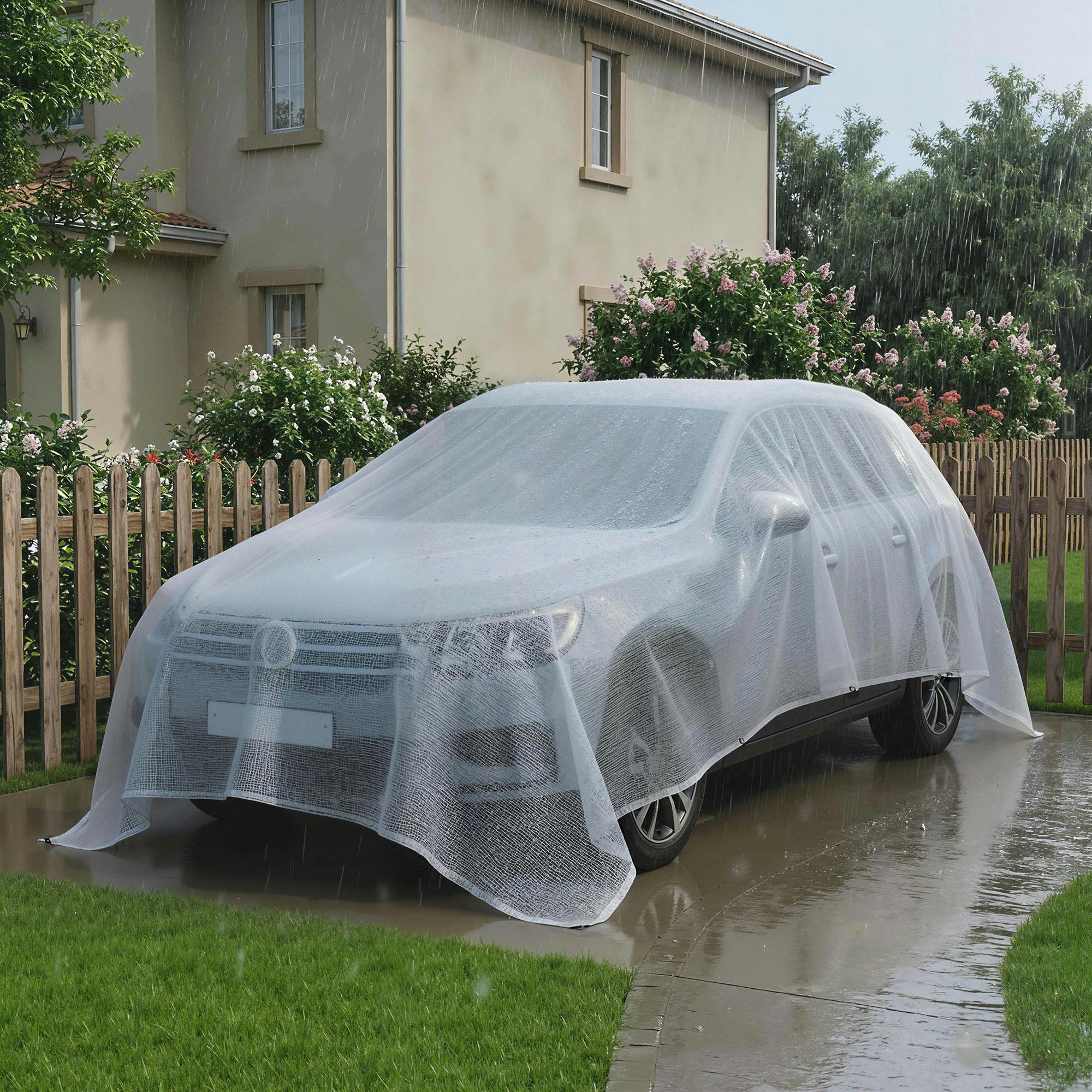 Outsunny 4 X 6M Waterproof Tarpaulin, 140Gsm Tear-Resistant Pe Tarp - 600L X 400W Cm - Tarpaulin - Pe