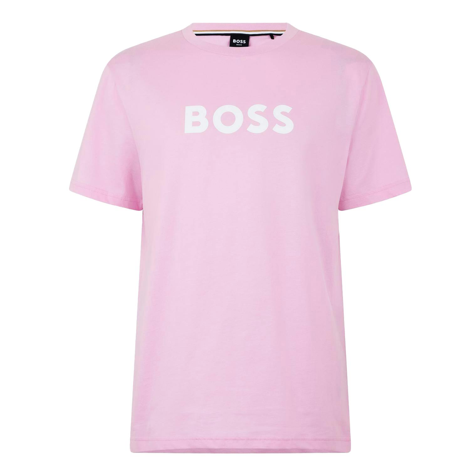 Boss Men's Light/Pink Hbw Logo T-Shirt - Xl - 100% Mixed