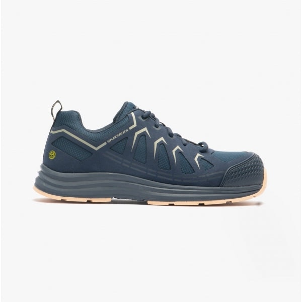 Skechers Men's Work Work 200127Ec Malad Ii Safety Trainers Navy/Tan - Uk 13