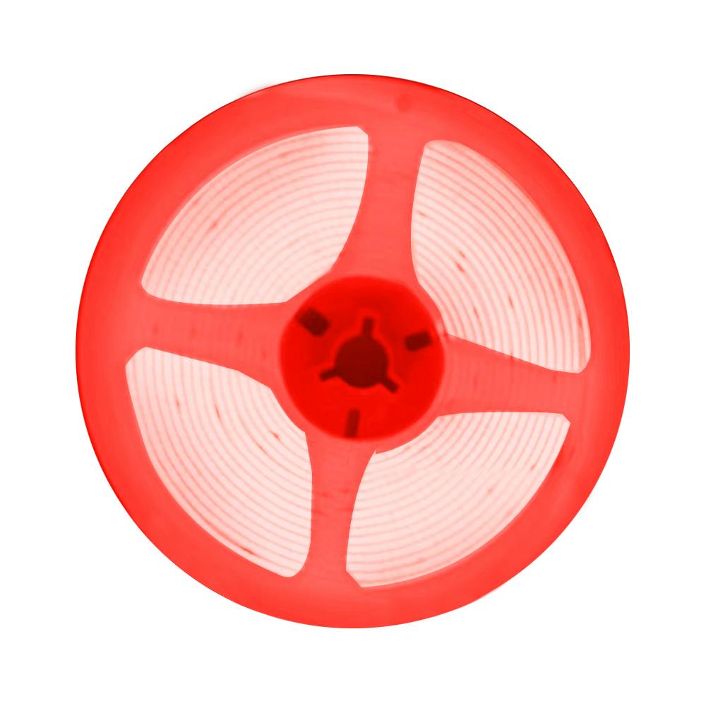 5m LED COB Strip 320L/M 24V, Red with RF Dimmer and 25W Plug & Play Power Supply - Image 2