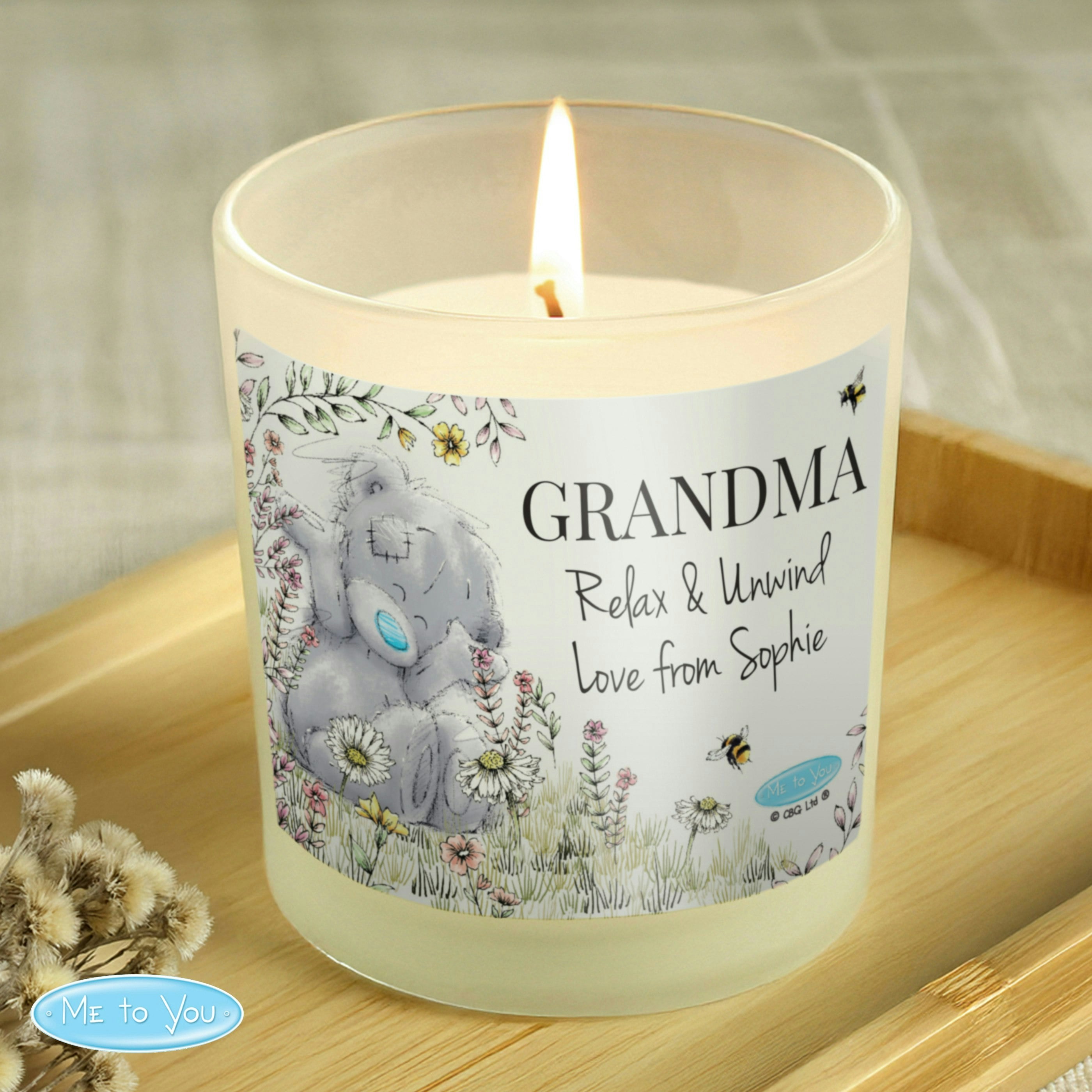 Rackhams Personalised Me To You Bees Scented Jar Candle