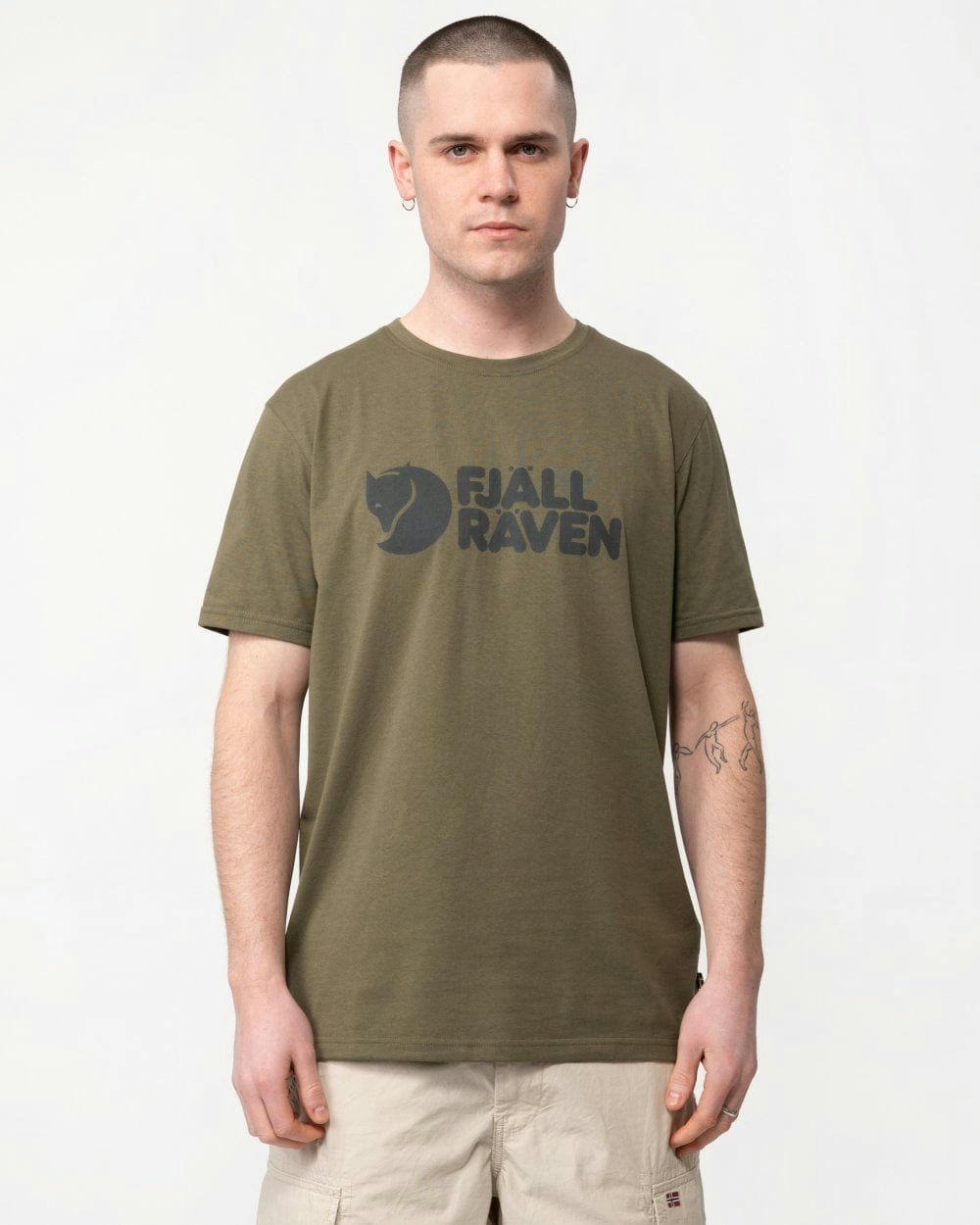 Fjallraven Men's Green Logo T-Shirt - Laurel 625 - Laurel 625 - S