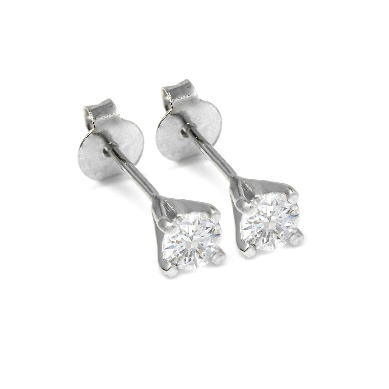 Say It With Mini Classic Claw Set Earrings, Silver, Women - Image 2