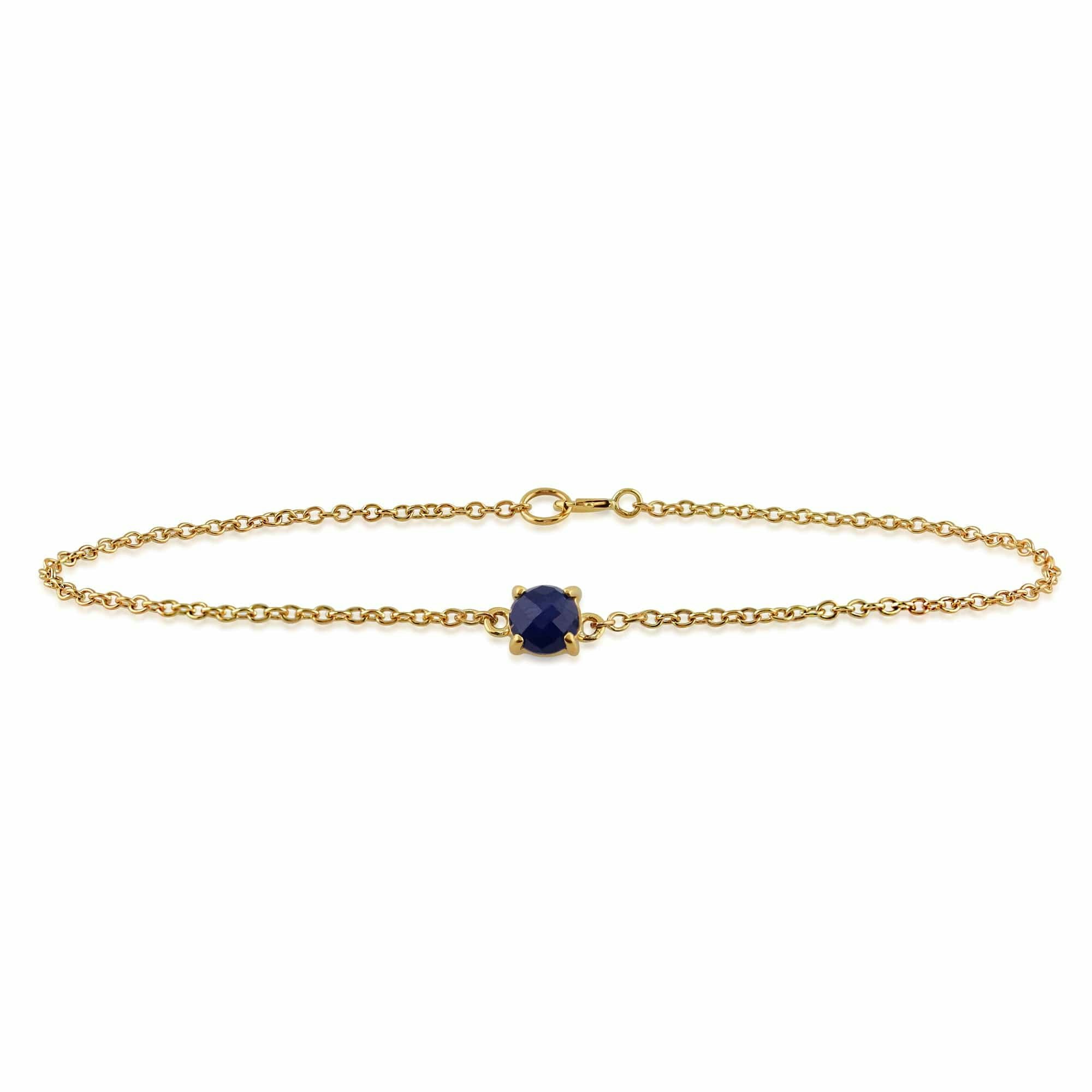 Gemondo Yellow/Gold Classic Round Sapphire Checkerboard Bracelet In 9Ct