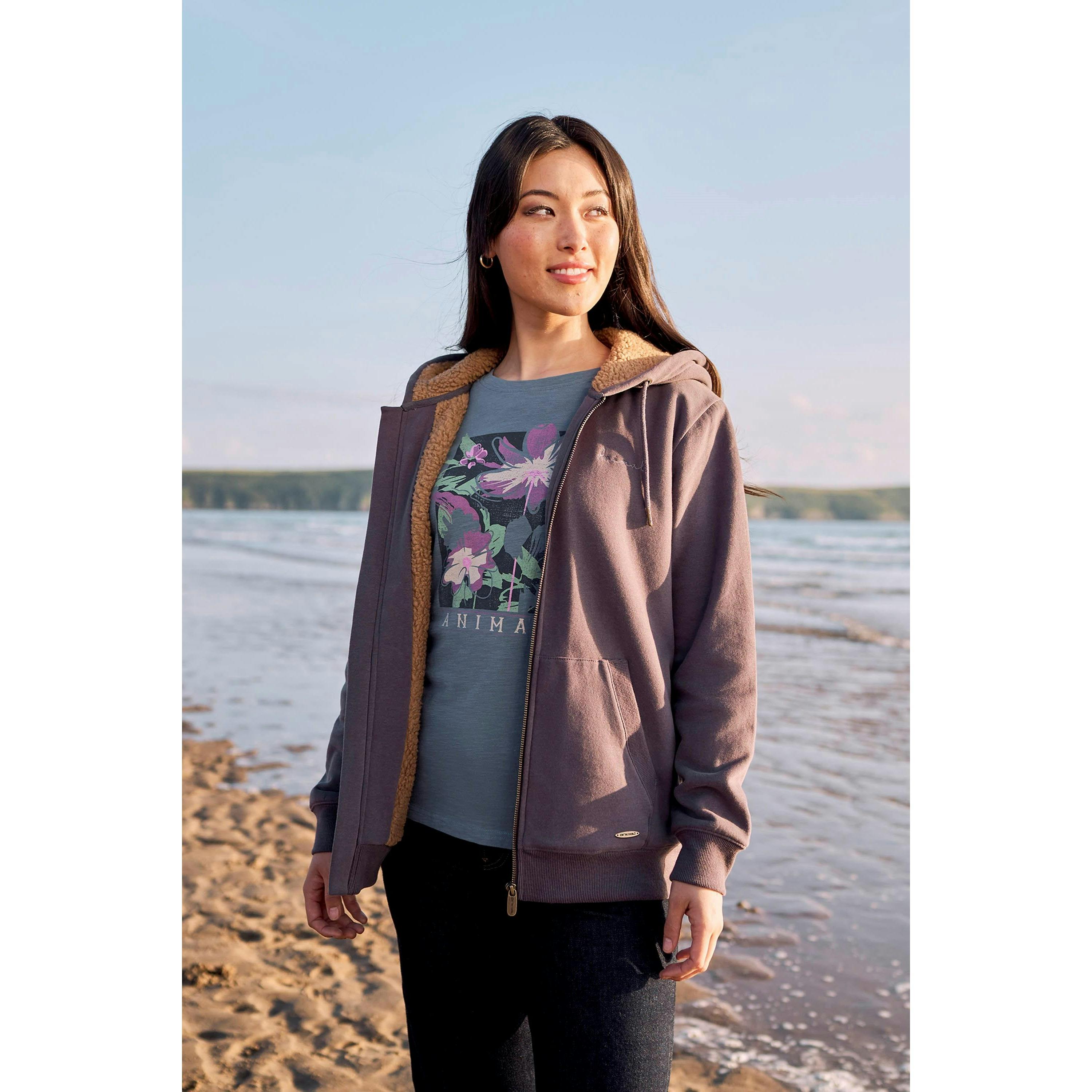 Animal Women's Zuri Organic Hoodie - Taupe - Taupe - 6 Uk - 100% Mixed