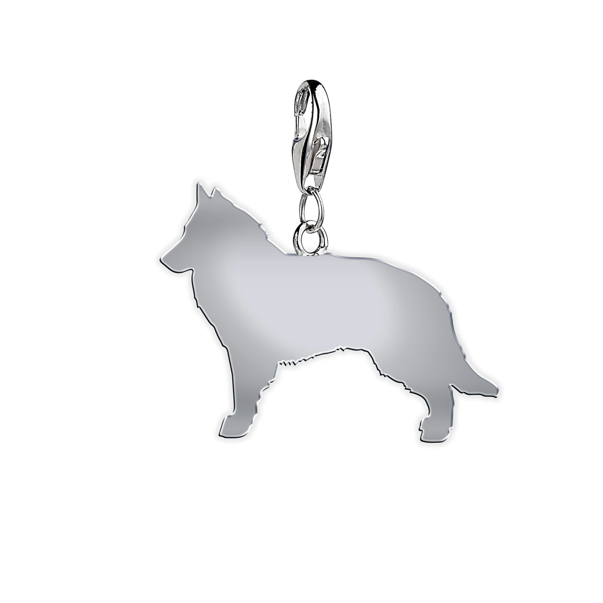Mylee London Silver Belgian Shepherd (Tervueren) Silhouette Charm - No - Clip On Charm