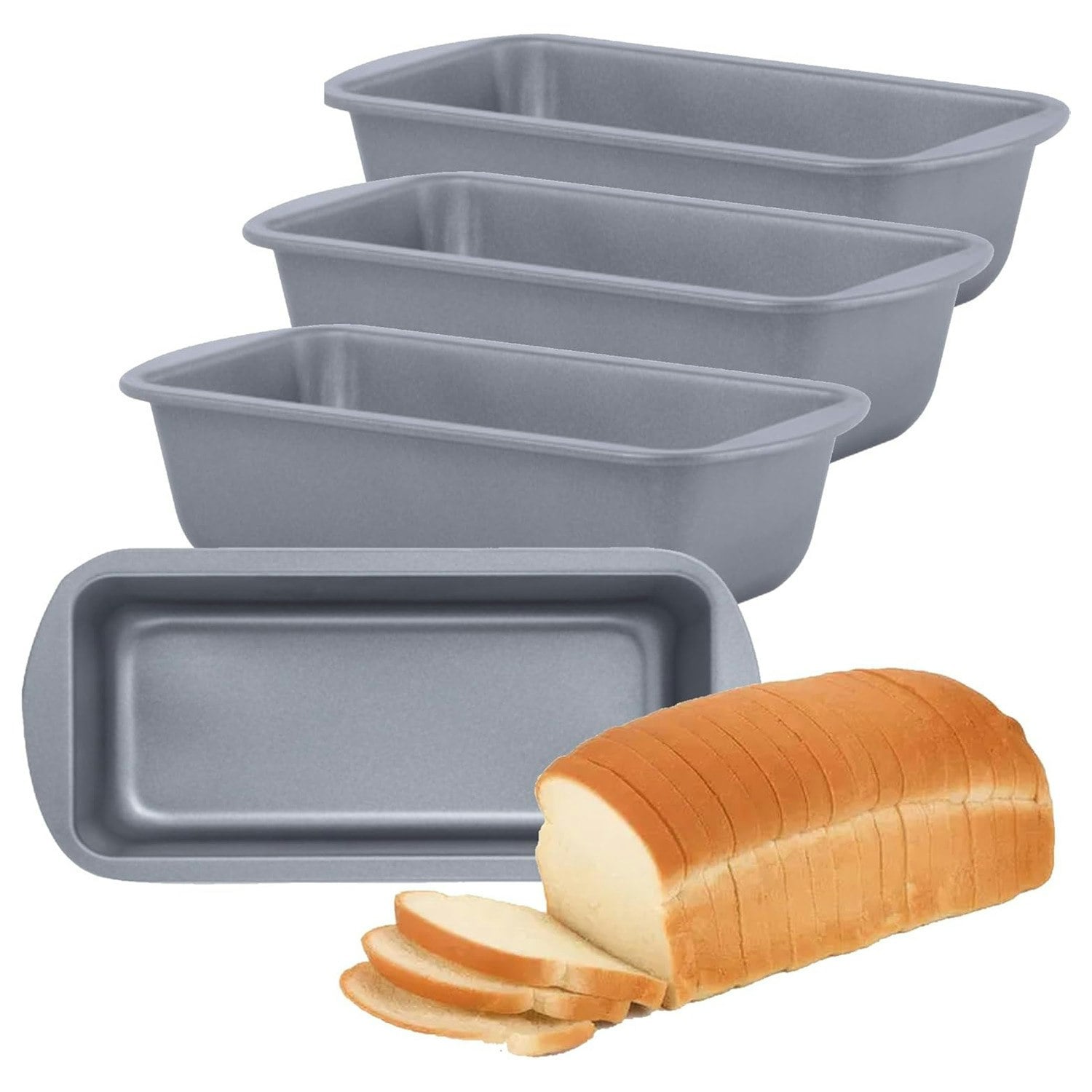 Rackhams Rectangular 2Lb Non-Stick Bread Loaf Tin - 2 X
