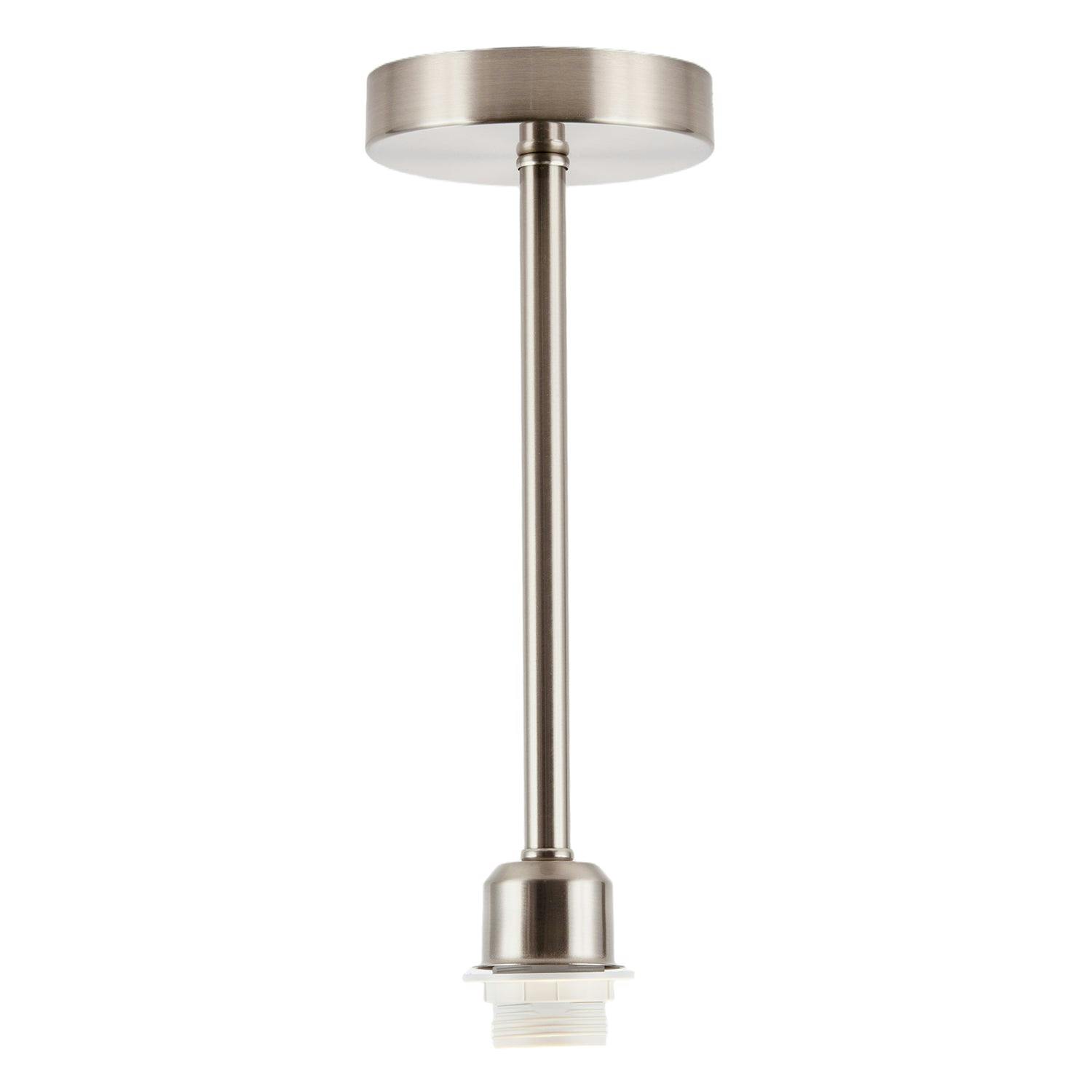 Happy Homewares Light Classic Satin Nickel Ceiling Fixture To Showcase Lamp Shades