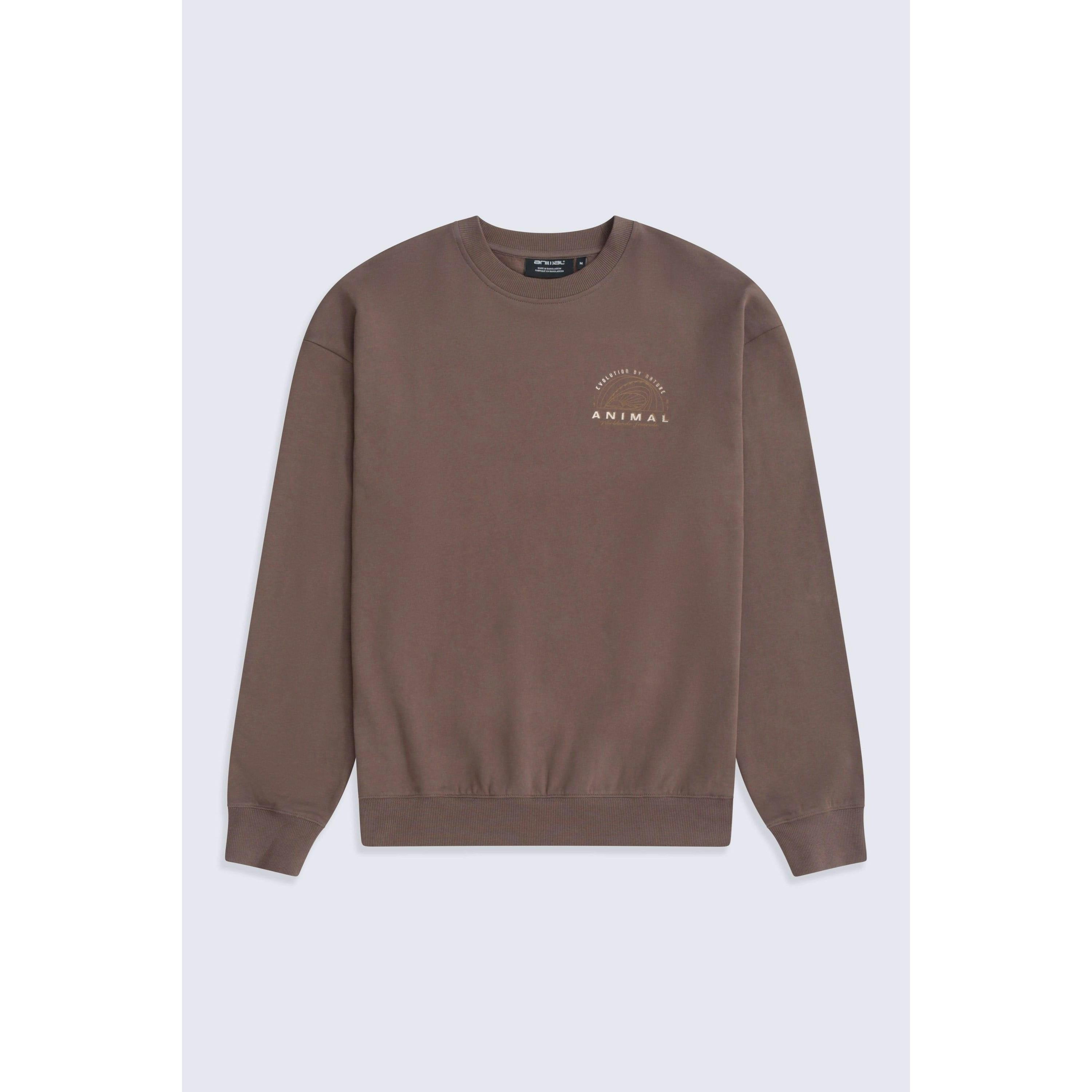 Animal Men's Brown Jonah Organic Sweatshirt - Xs - 100% Mixed