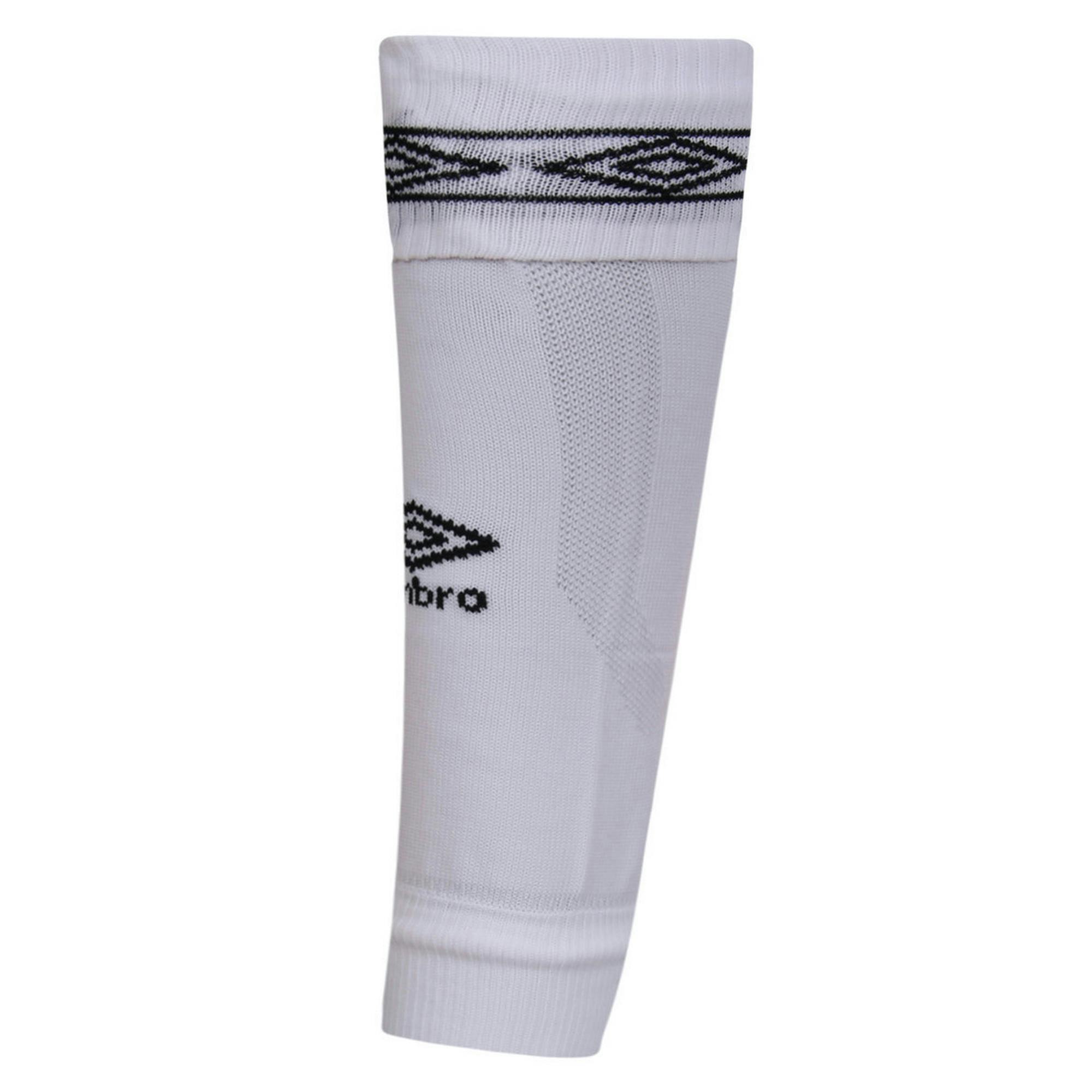 Umbro Men's White/Black Diamond Leg Sleeves - L - 95% Polyamide/5% Elastane