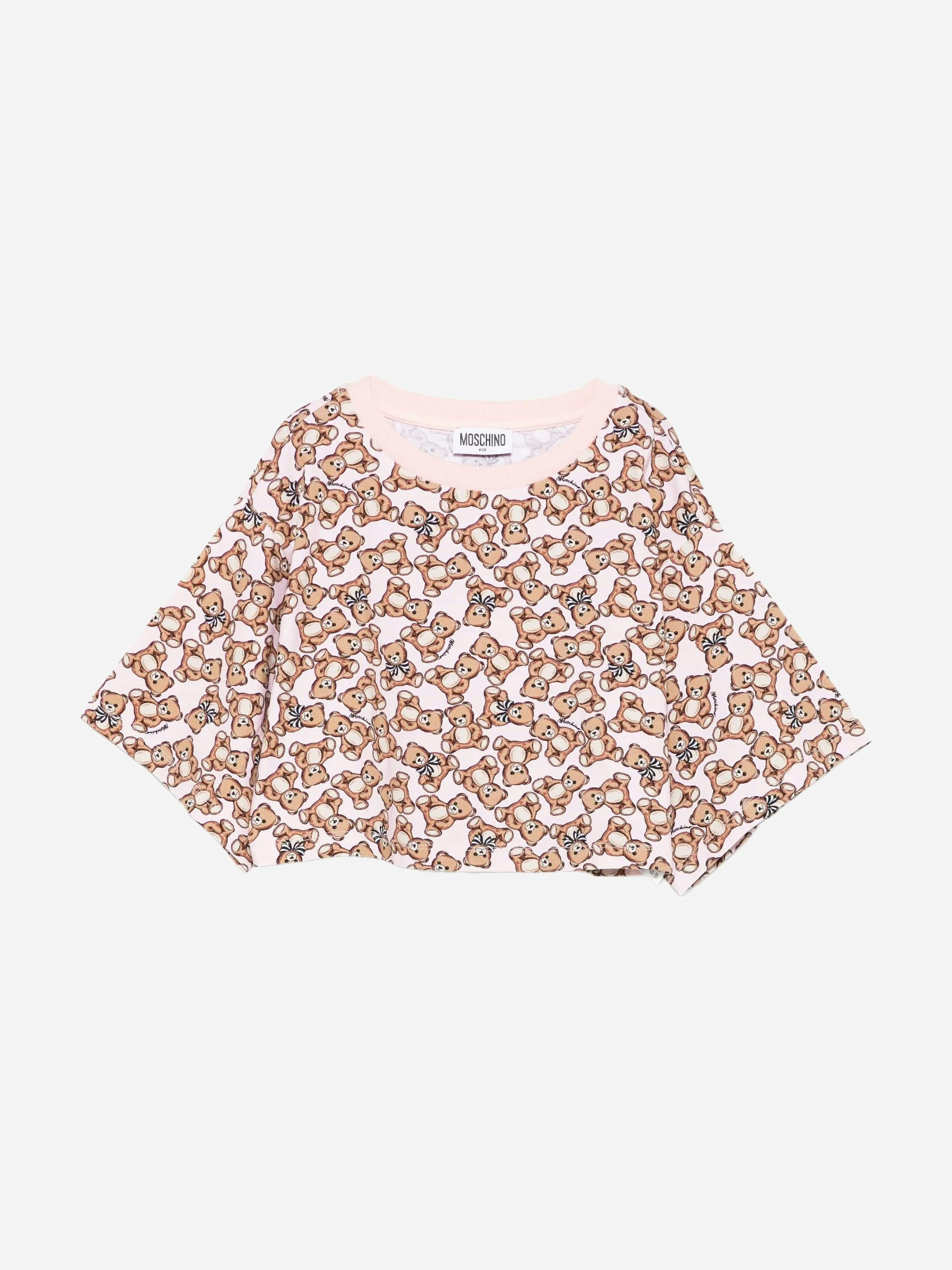 Moschino Kids Girls Pink Moschino Teddy Bear T-Shirt In - 5 Yrs