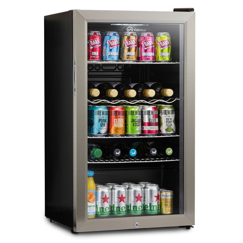 Subcold Black Super 85 Led Beer Fridge - Stainless Steel