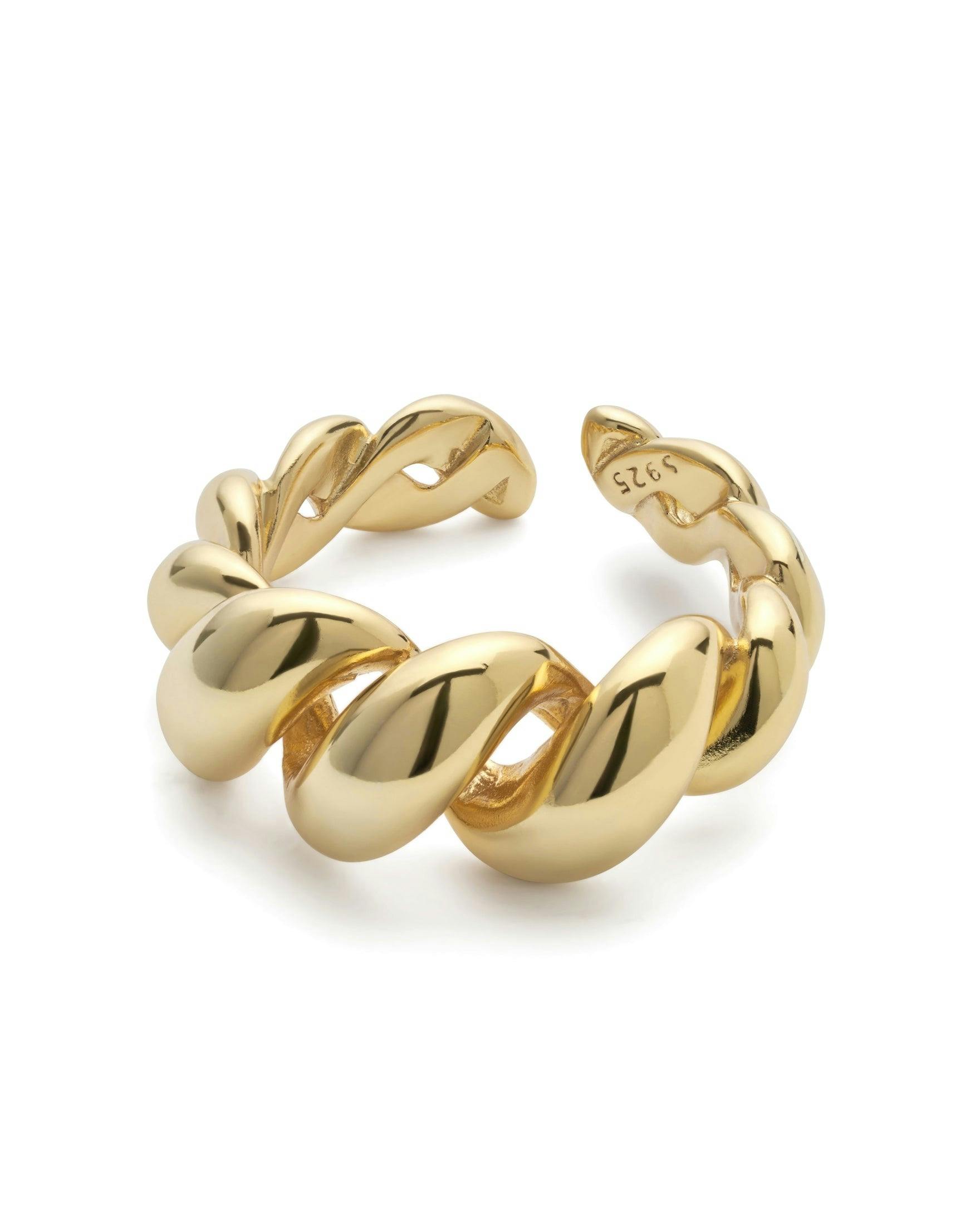 Elk & Bloom Gold 14K Twist Link Ring - No Thank You