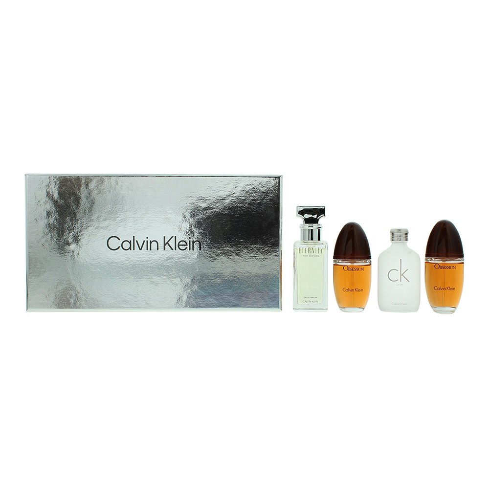 Calvin Klein Women's Amber/Green Miniature Gift Set 15Ml Eternity Edp + 15Ml Ck One Edt + 2 X 15Ml Obsession Edp - Image 20
