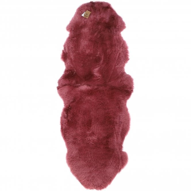 Rackhams Double Australian Sheepskin Rug - Double - Sheepskin - Marsala