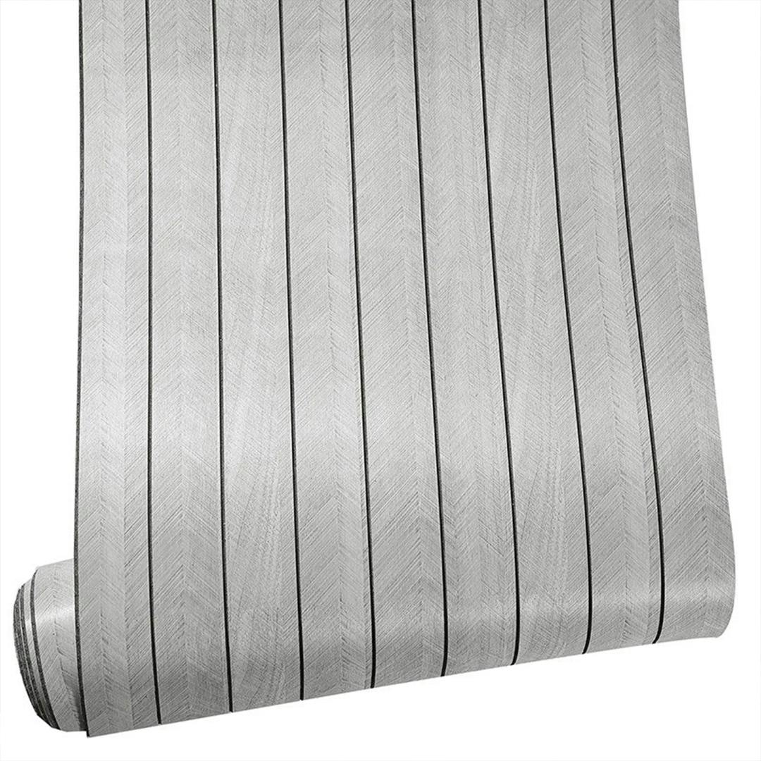 Havendro Grain/Grey Self Adhesive Wood Wallpaper Slat Panel Effect Wall Decor Sticker - Pvc