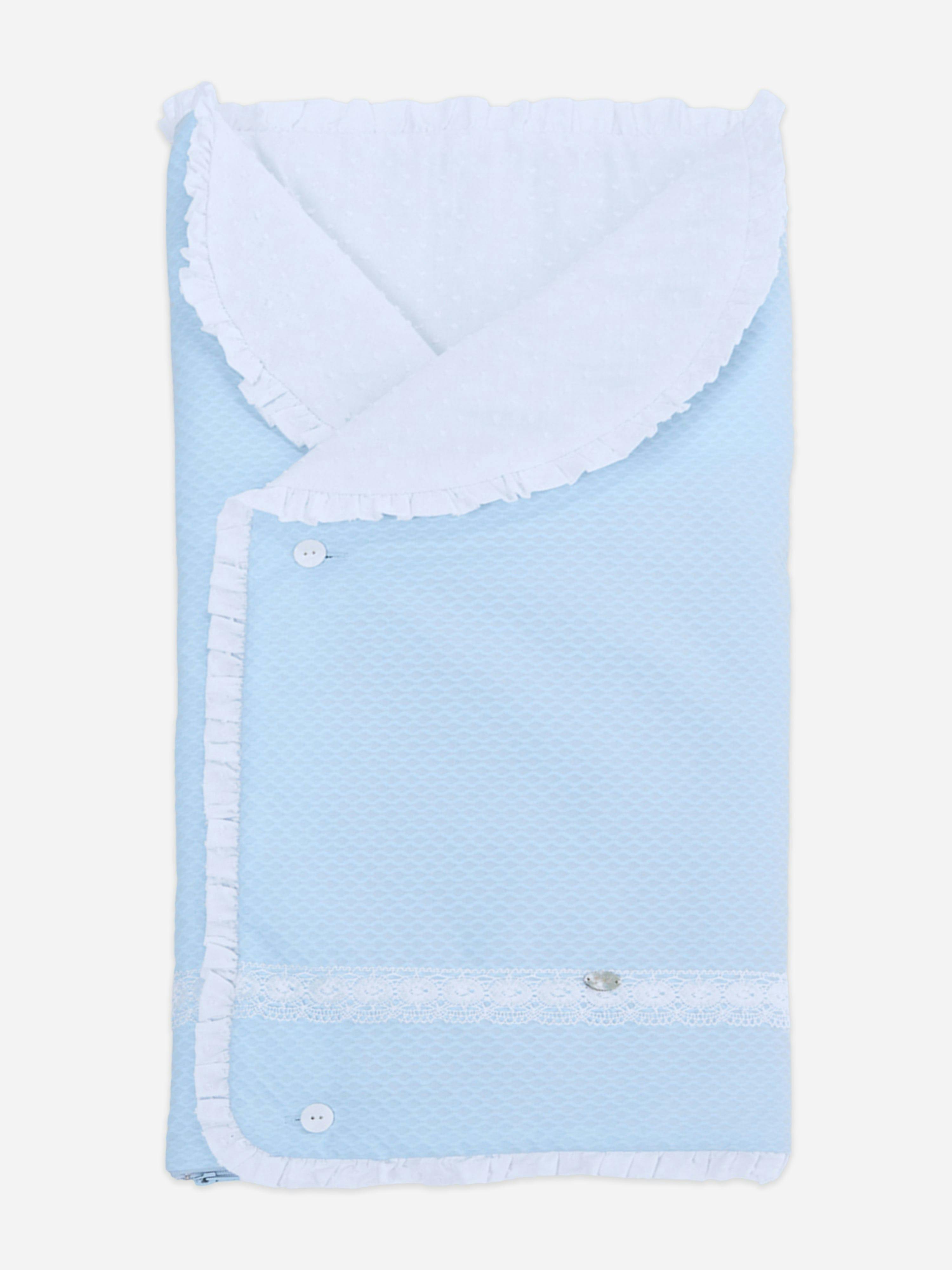 Rackhams Men's Blue Baby Boys Lace Trim Nest In - One Size