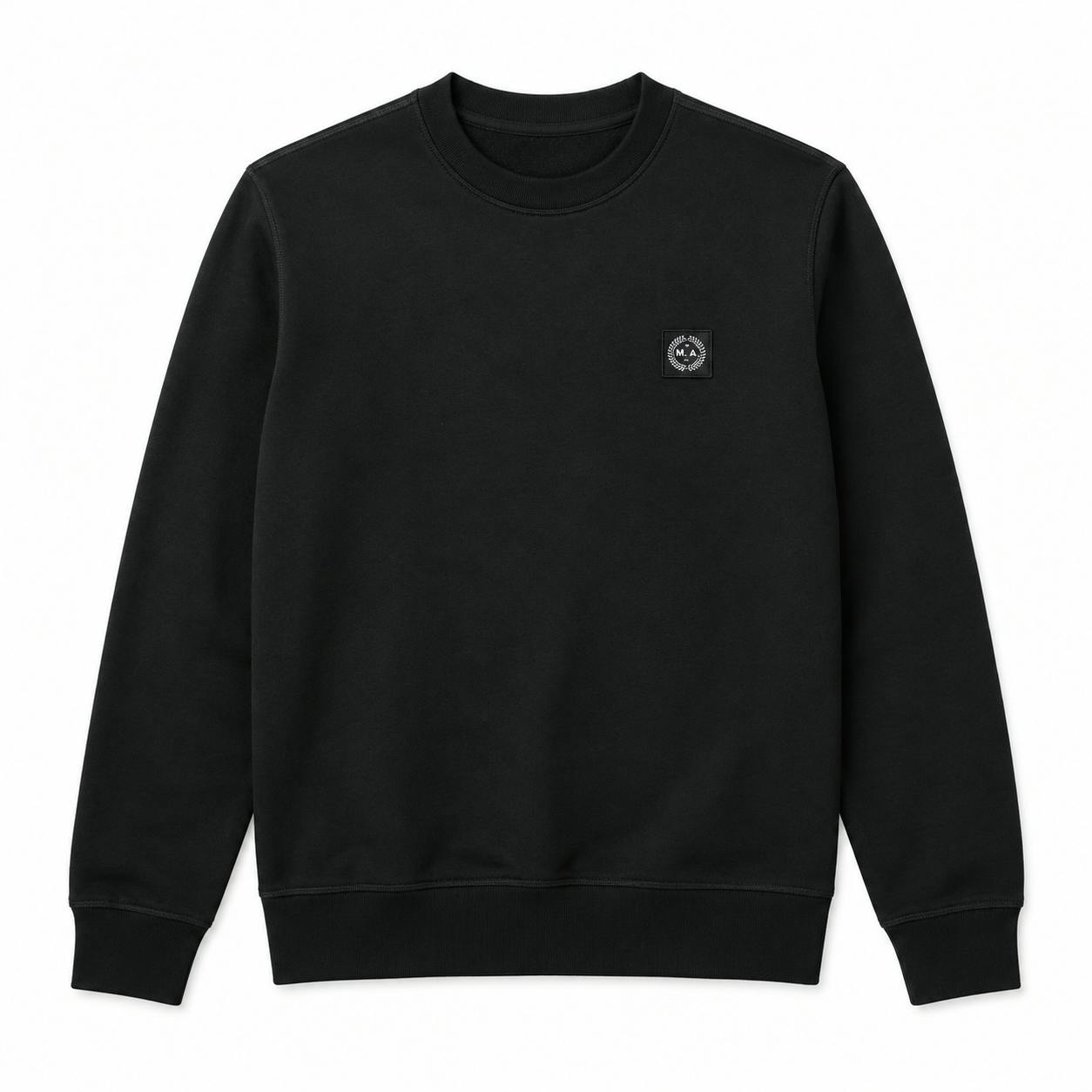 Marshall Artist Marchio Crew Sweatshirt for Men, Black, Size L, Cotton Blend Fleece Pullover - Image 3