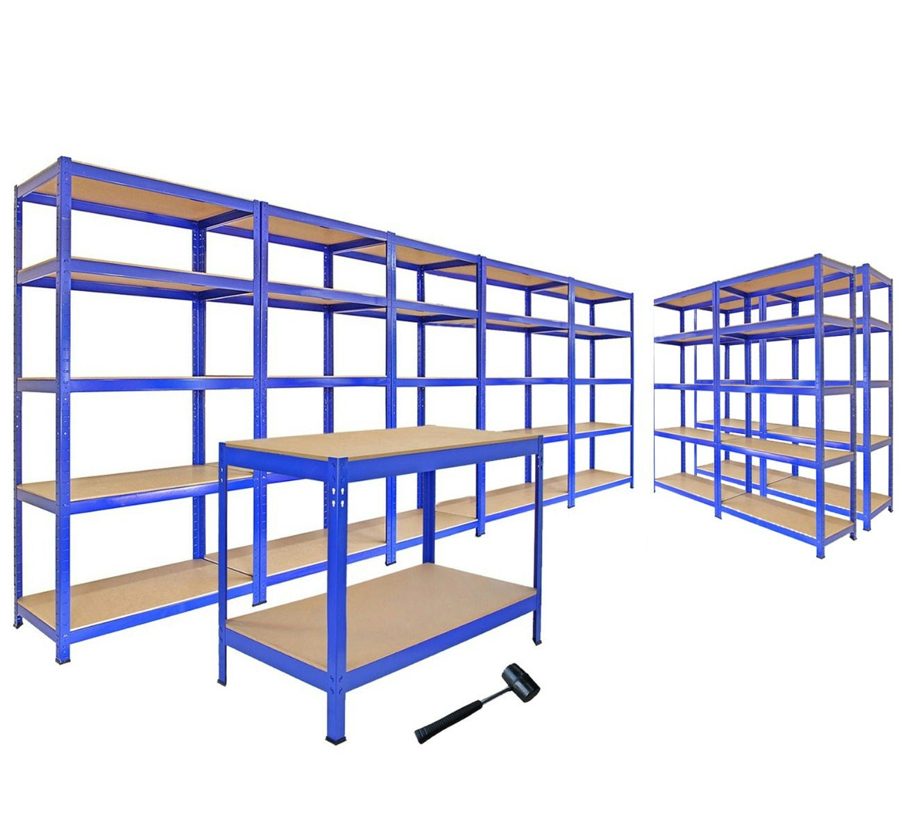 Rackhams Garage Racking - Junk Eater Bundle - Boltless 5 Tier Garage Shelves