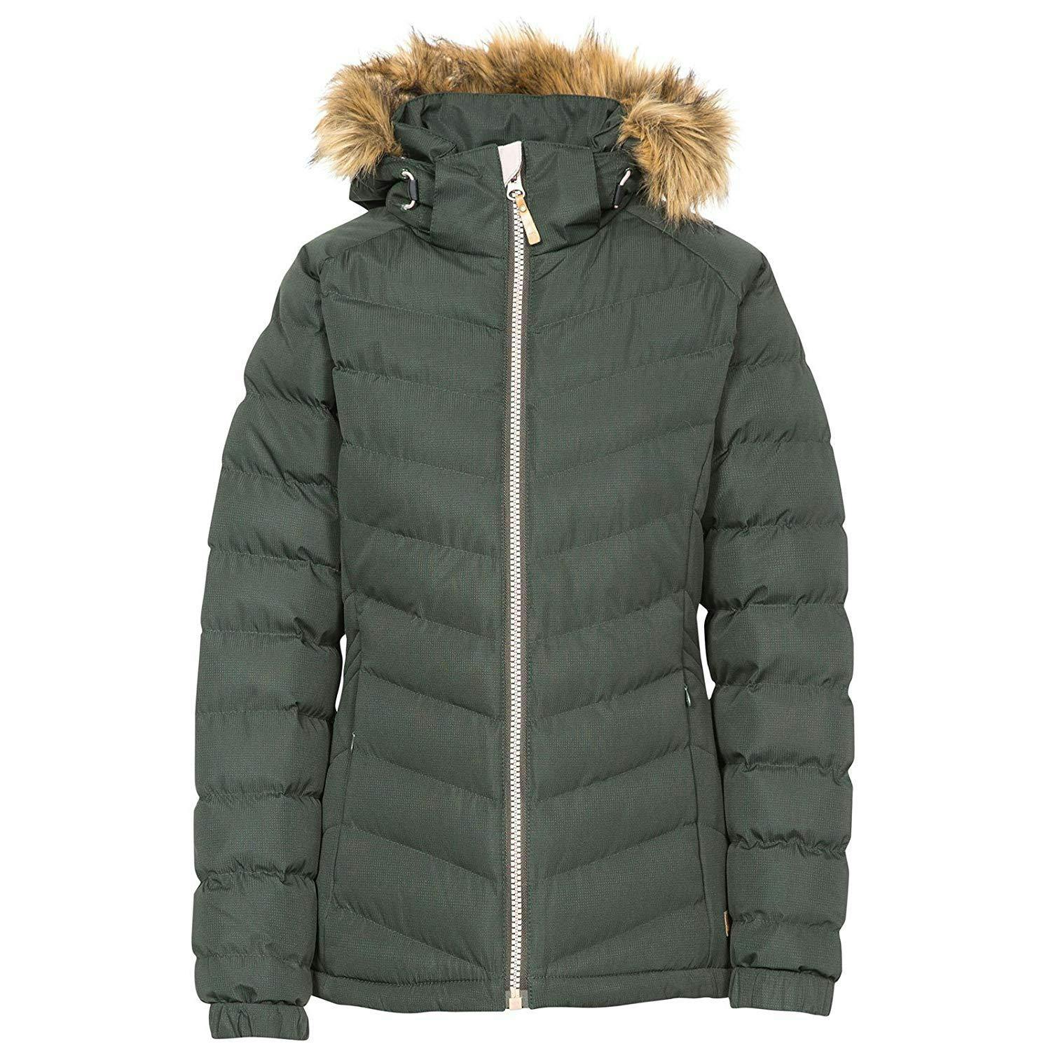 Trespass Women's Nadina Waterproof Padded Jacket - Olive - S - Olive - 100% Polyester