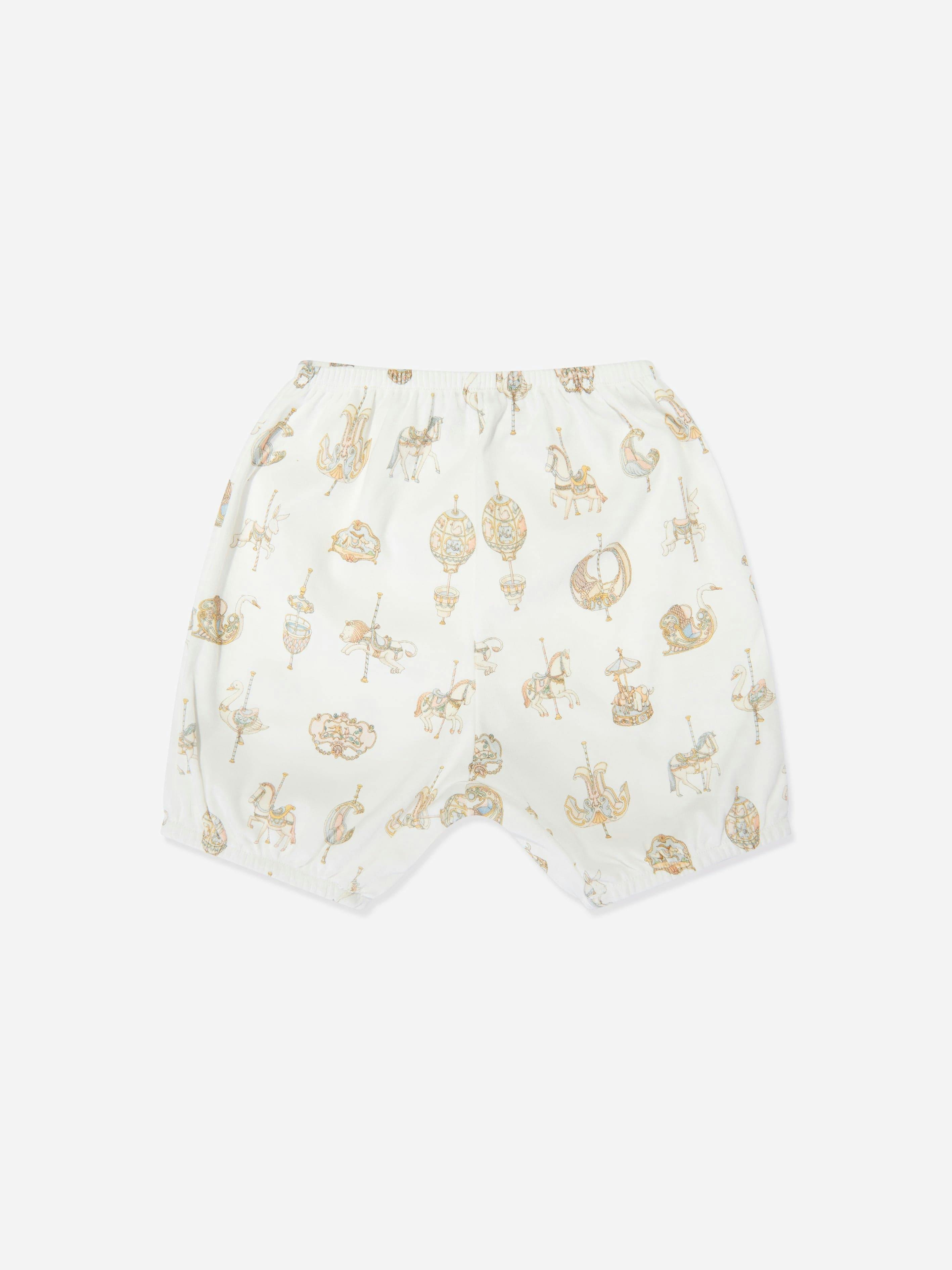 Atelier Choux White Baby Carousel Bloomers In - 2 - 3 Yrs