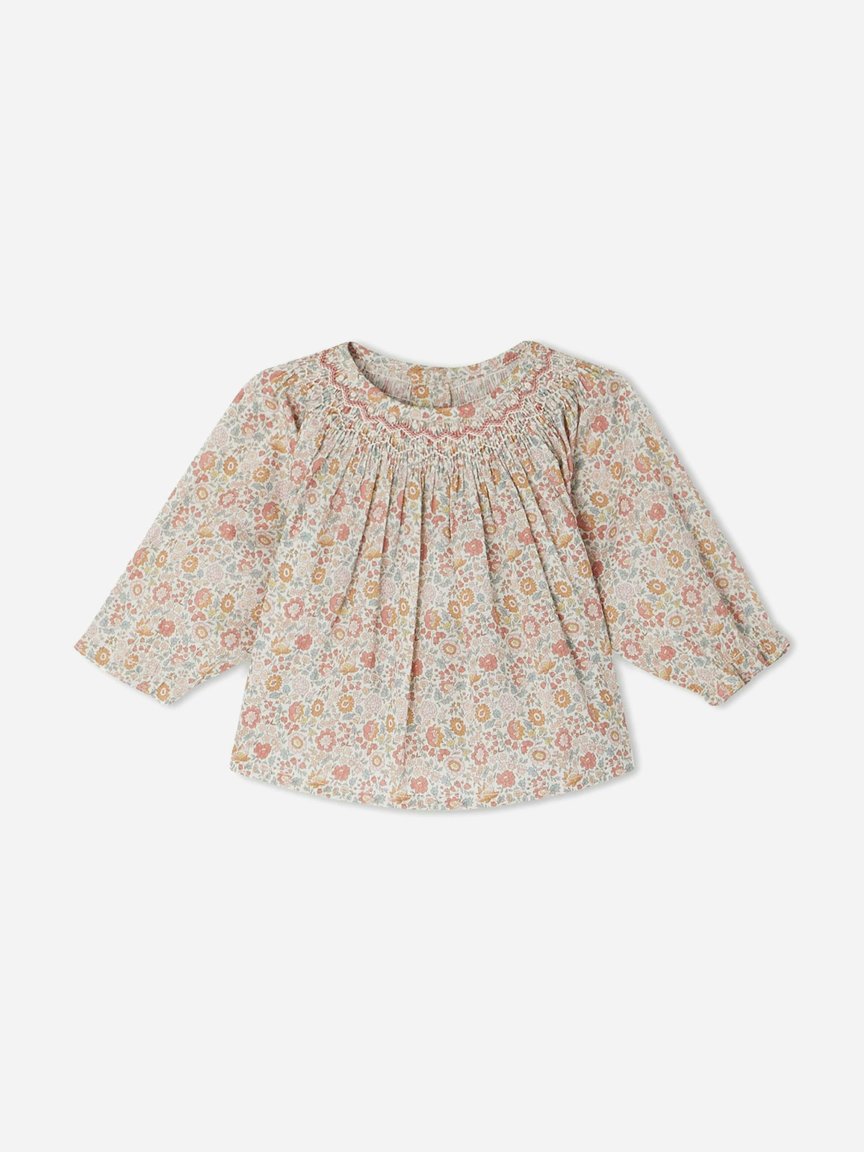 Bonpoint Women's Baby Girls Griotte Smocked Blouse In Multicolour - Multicoloured - 6 Mths