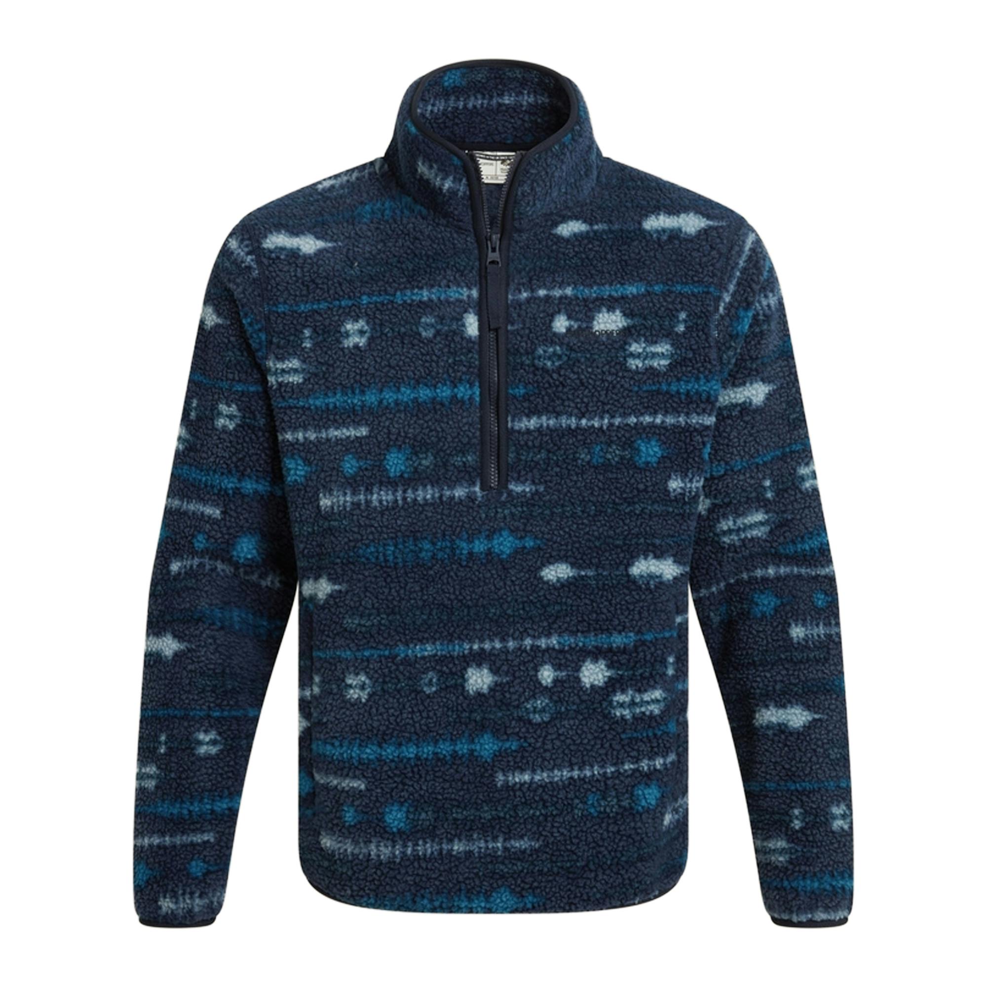 Craghoppers Men's Blue National Trust Rawthey Landscape Fleece Top - Navy - Xl - Navy - 100% Recycled Polyester