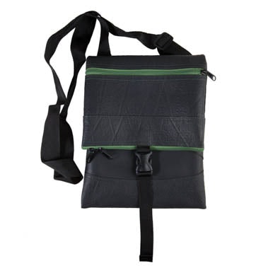 Paguro Jen Foldover Recycled Rubber Vegan Crossbody Bag (6 Colours Available) - Olive