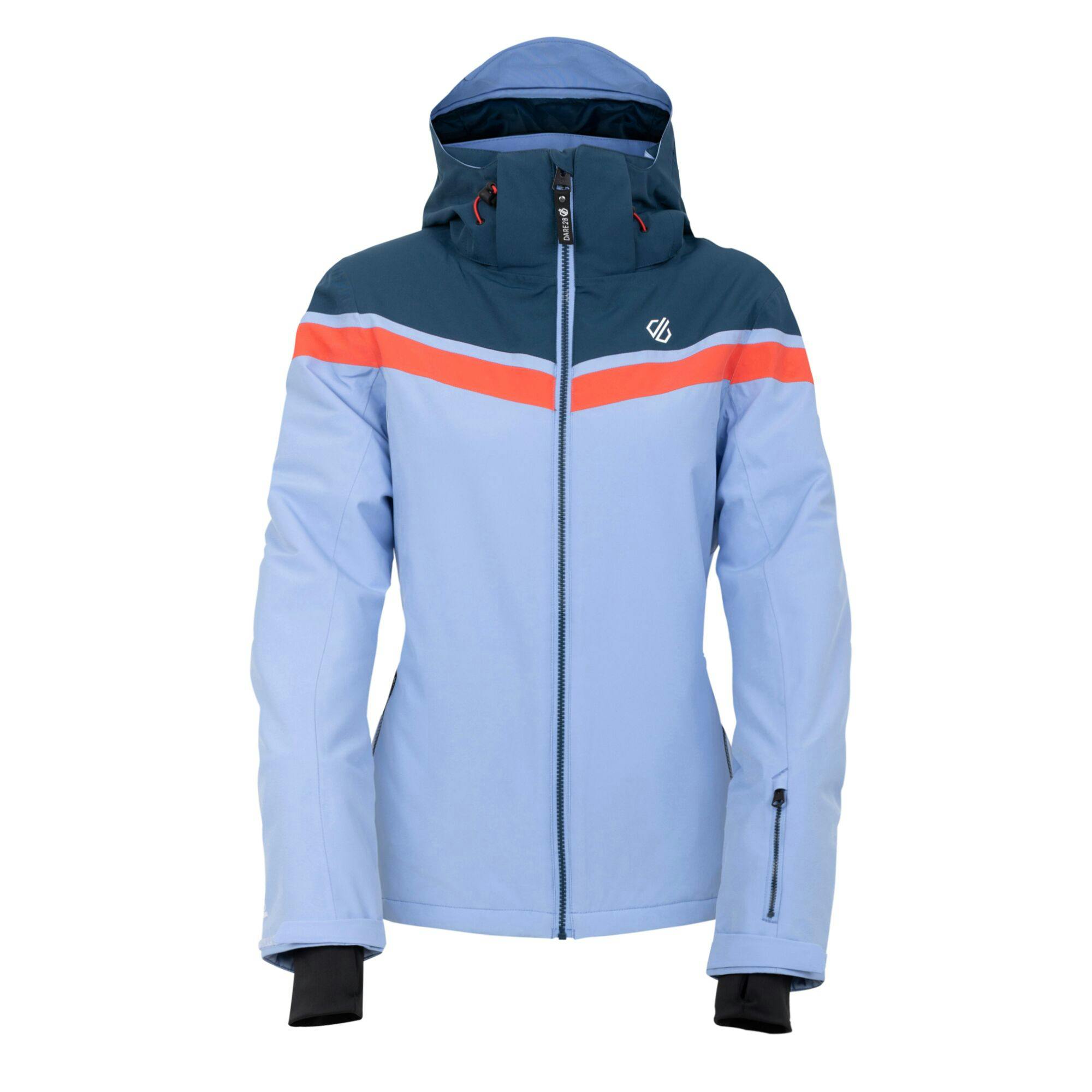 Dare 2B Women's Blue/Red / Flurry Ski Jacket - Hydrangea Sky - 16 Uk - Hydrangea Sky - 100% Polyester