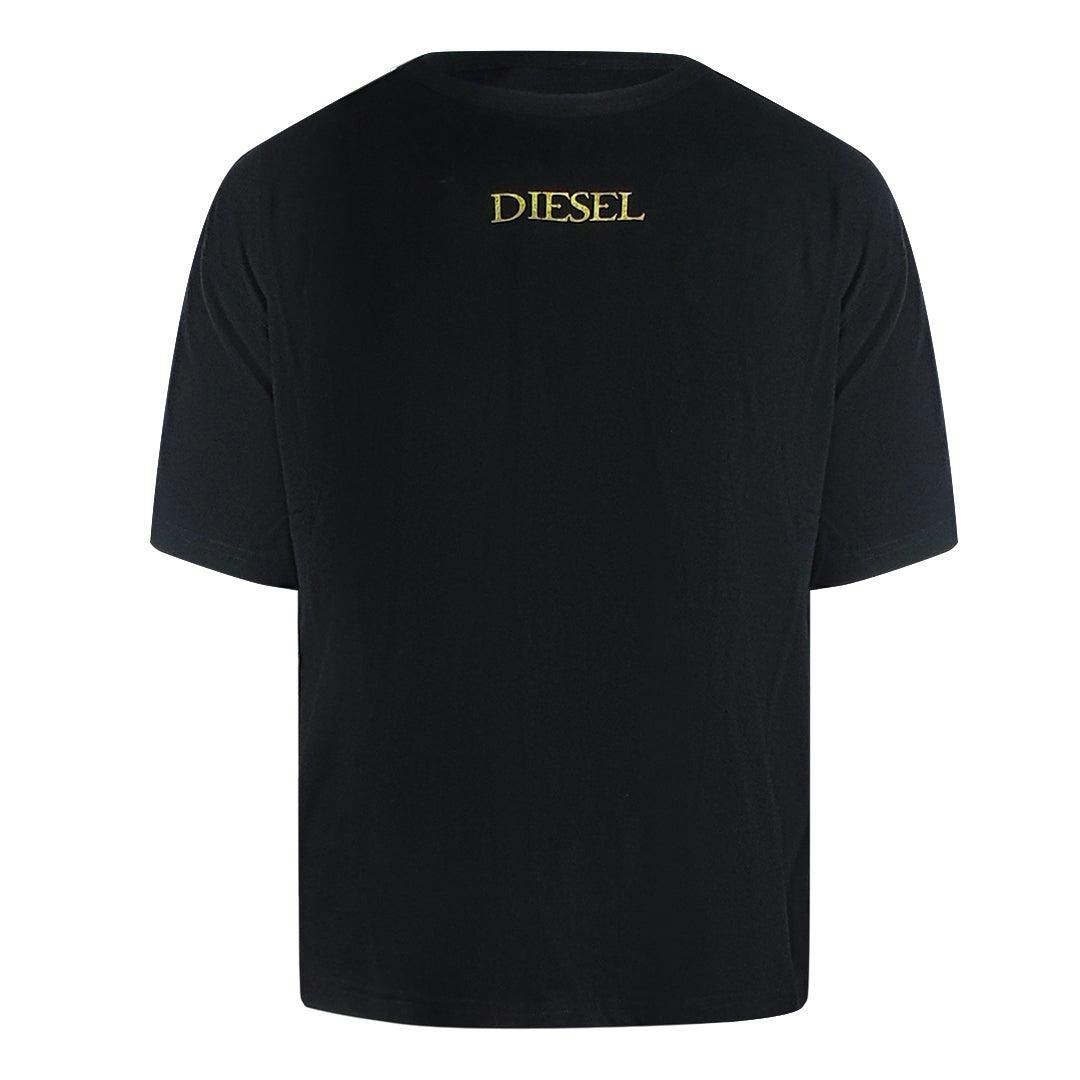 Diesel Men's Black Logo Cotton T-Shirt - S - 100% Cotton
