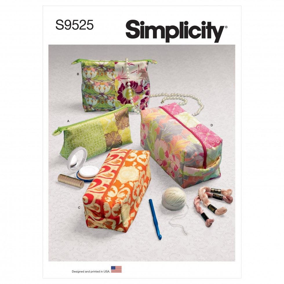 Simplicity Sewing Pattern 9525, Bags Os (One Size Only) - Intermediate - Os (One Size Only)