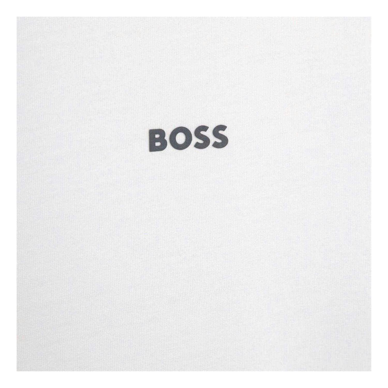 Boss Boys White Small Logo T-Shirt - 14 Years - 95% Cotton/5% Elastane