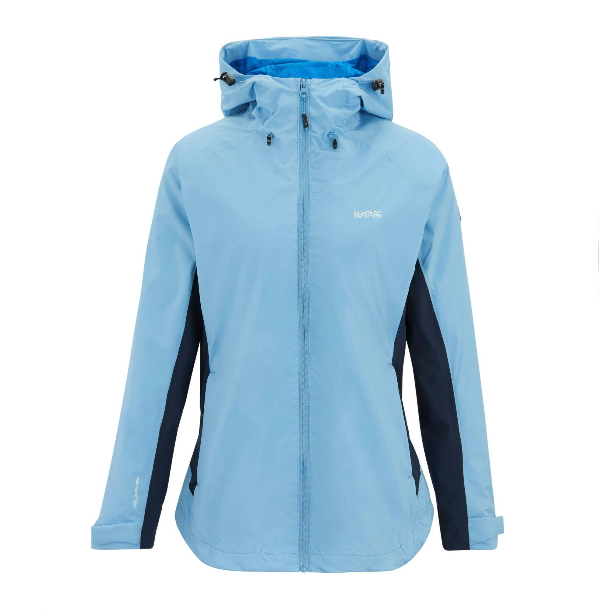 Regatta Women's Blue Freesdale Waterproof Jacket - Washed Denim - 20 Uk - Washed Denim - 70% Polyester/30% Recycled Polyester
