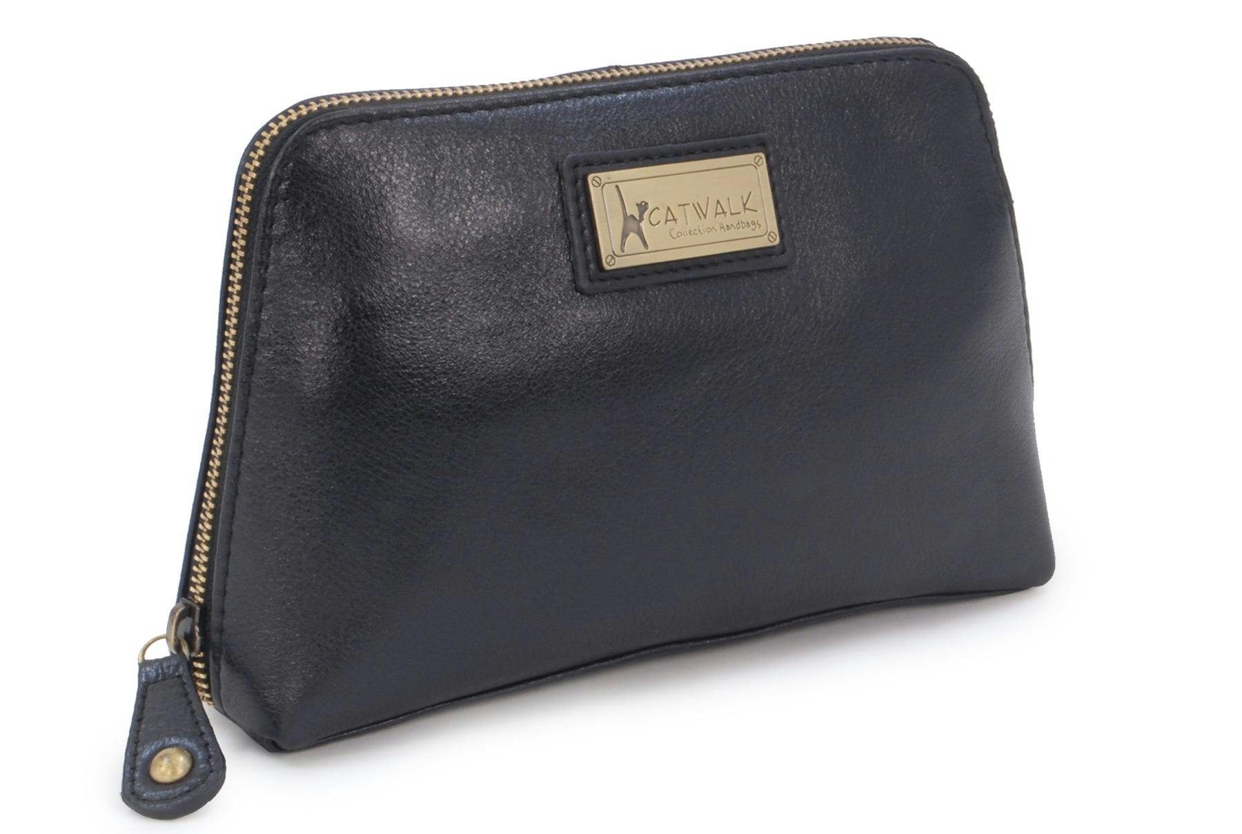 Catwalk Collection Handbags Black Emma - Makeup Bag