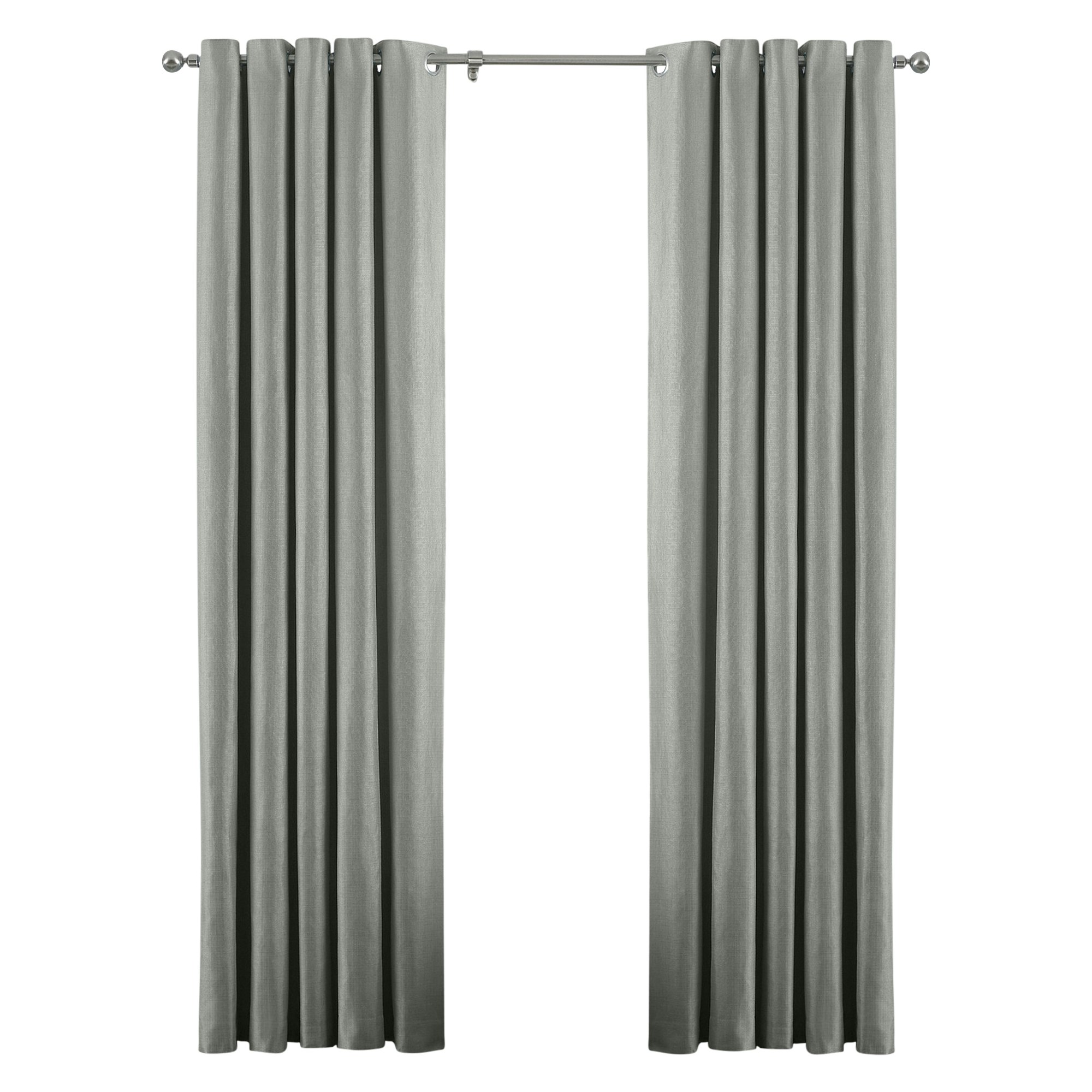 Riva Home Grey Atlantic Eyelet Ringtop Curtains - 229 X 183Cm