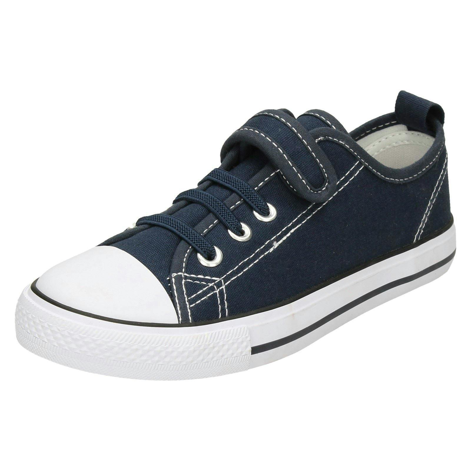 Spot On Girls Flat Casual Pumps - Navy - Uk 11 Child