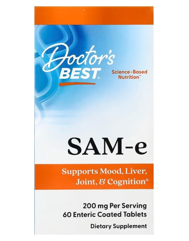 Doctor's Best SAM-e 200mg 60 Enteric Coated Tablets, Mood, Joint, Liver Support - Image 6